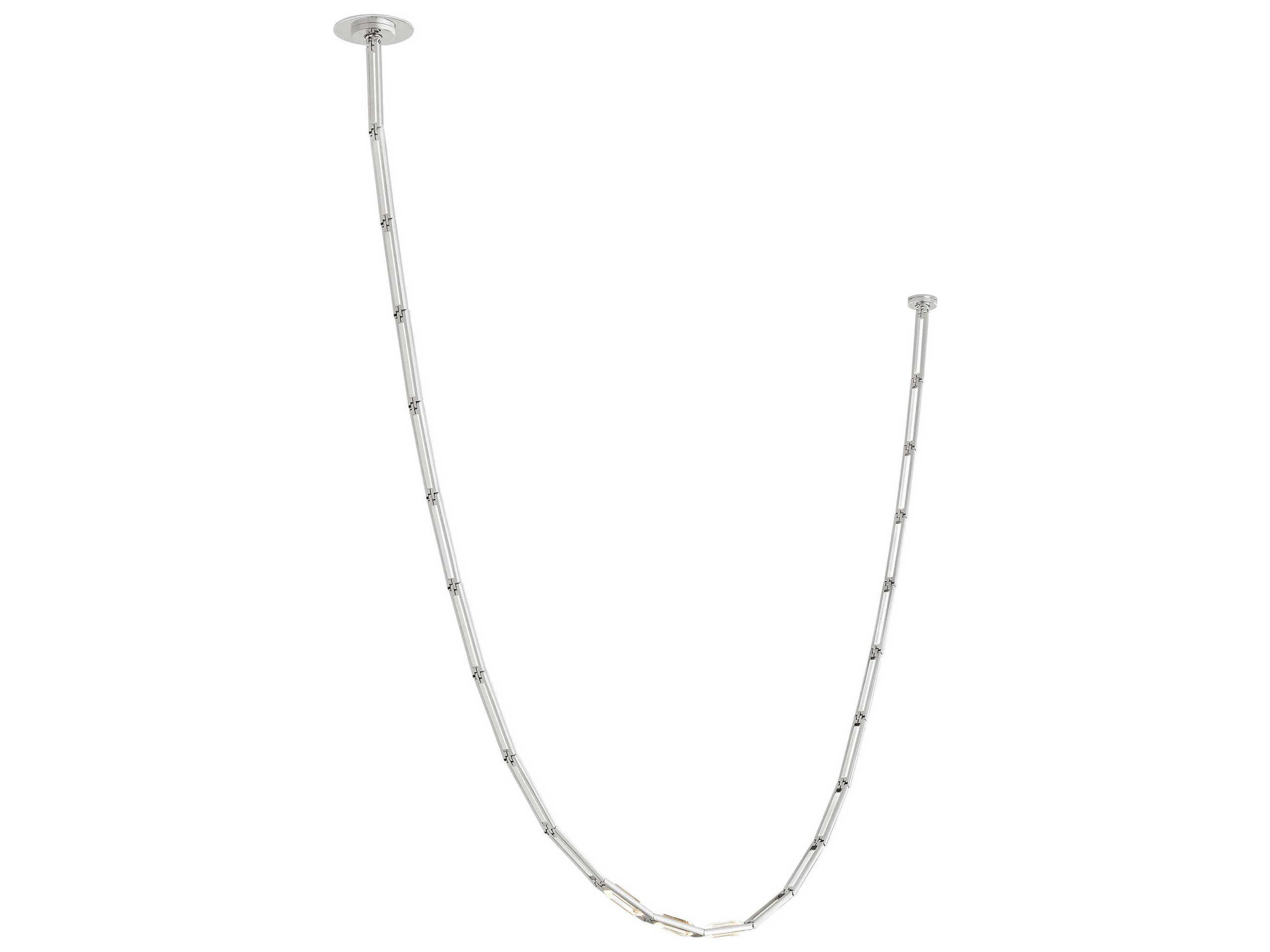 Catena 3-Light Polished Nickel Linear Chandelier