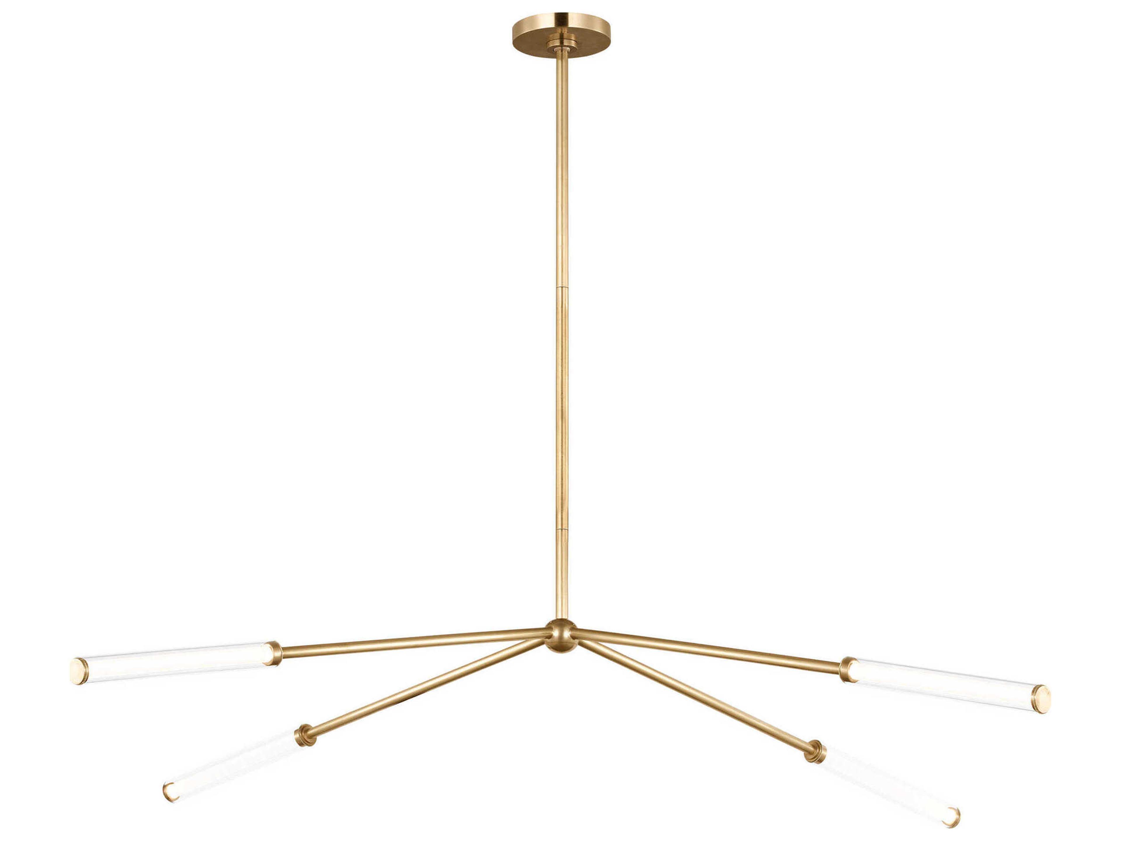 Poza 4-Light Brass Linear Chandelier