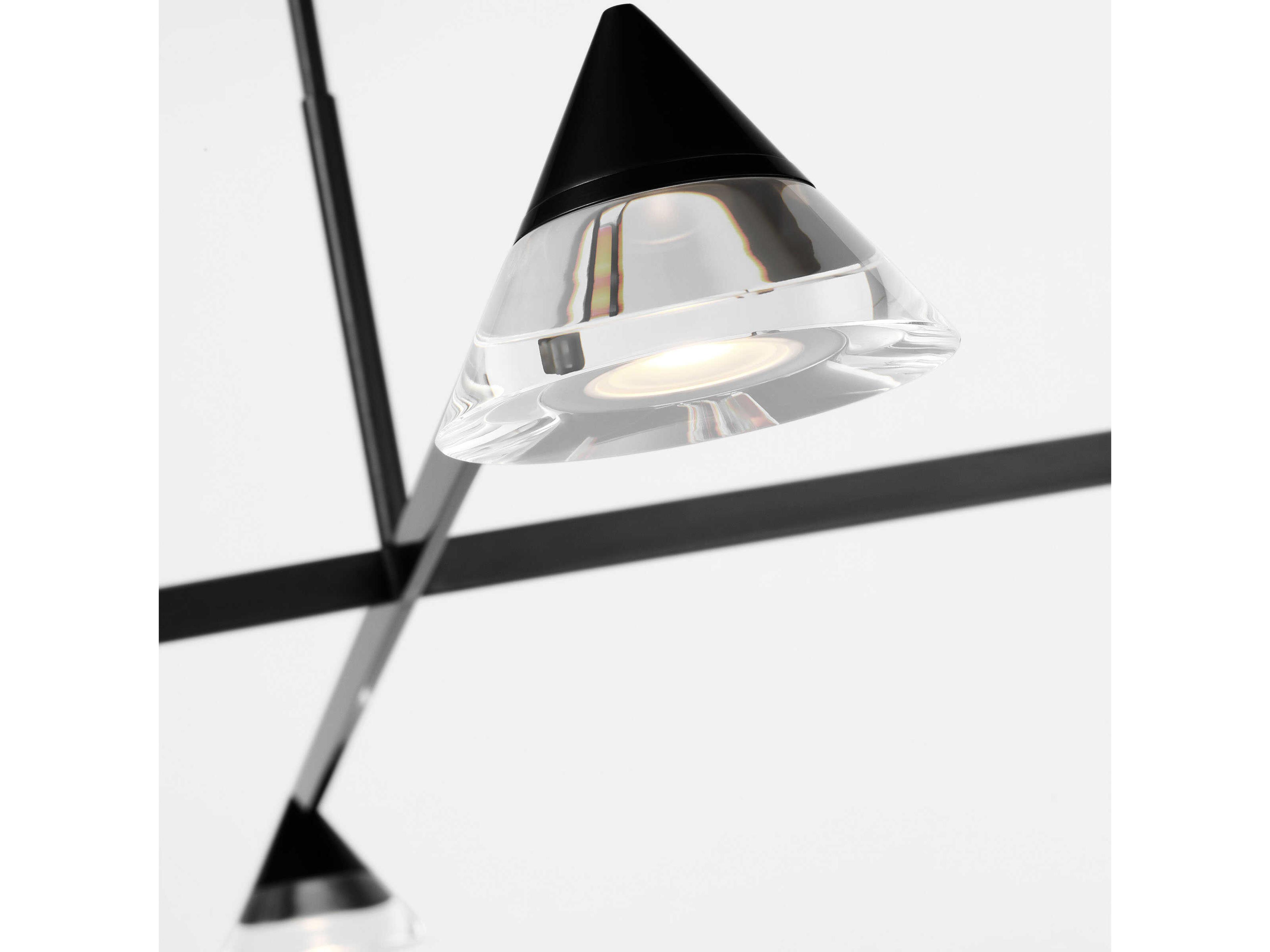 Visual Comfort Modern Midrand 4-Light Bronze Geometric Chandelier