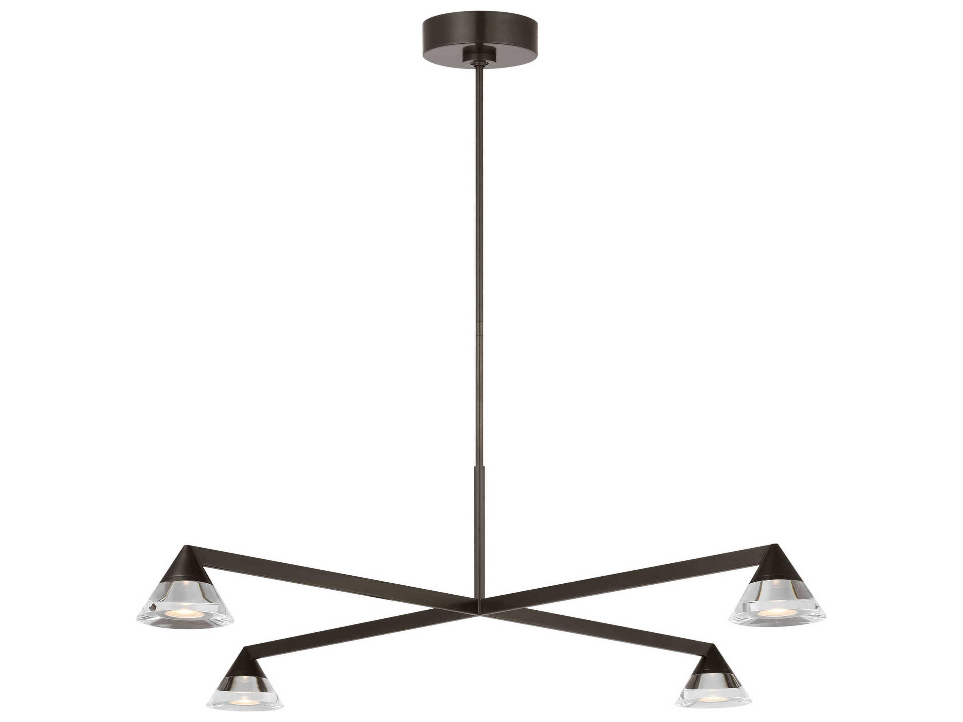 Midrand 4-Light Bronze Black Geometric Chandelier