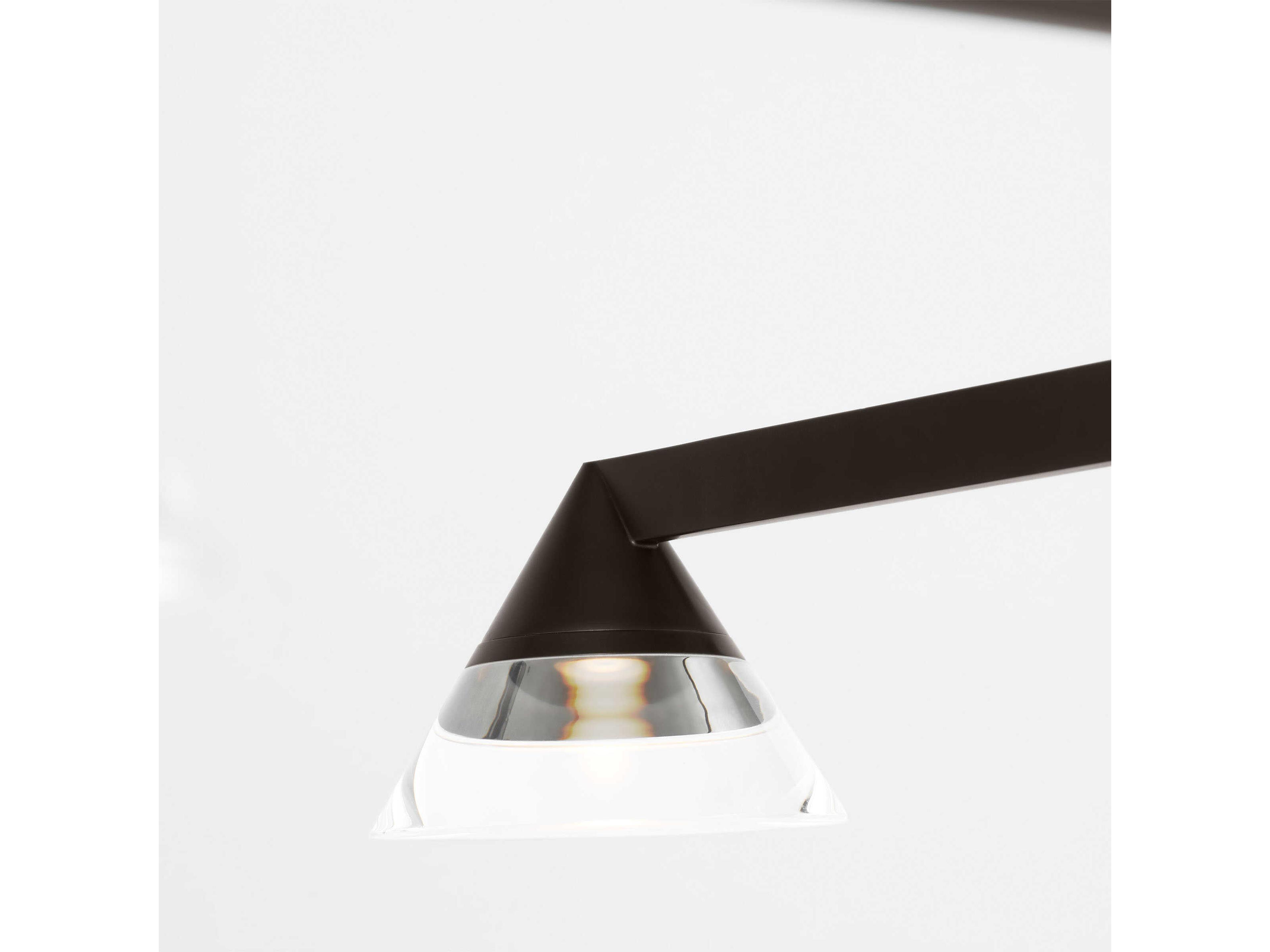 Visual Comfort Modern Midrand 4-Light Bronze Black Geometric Chandelier