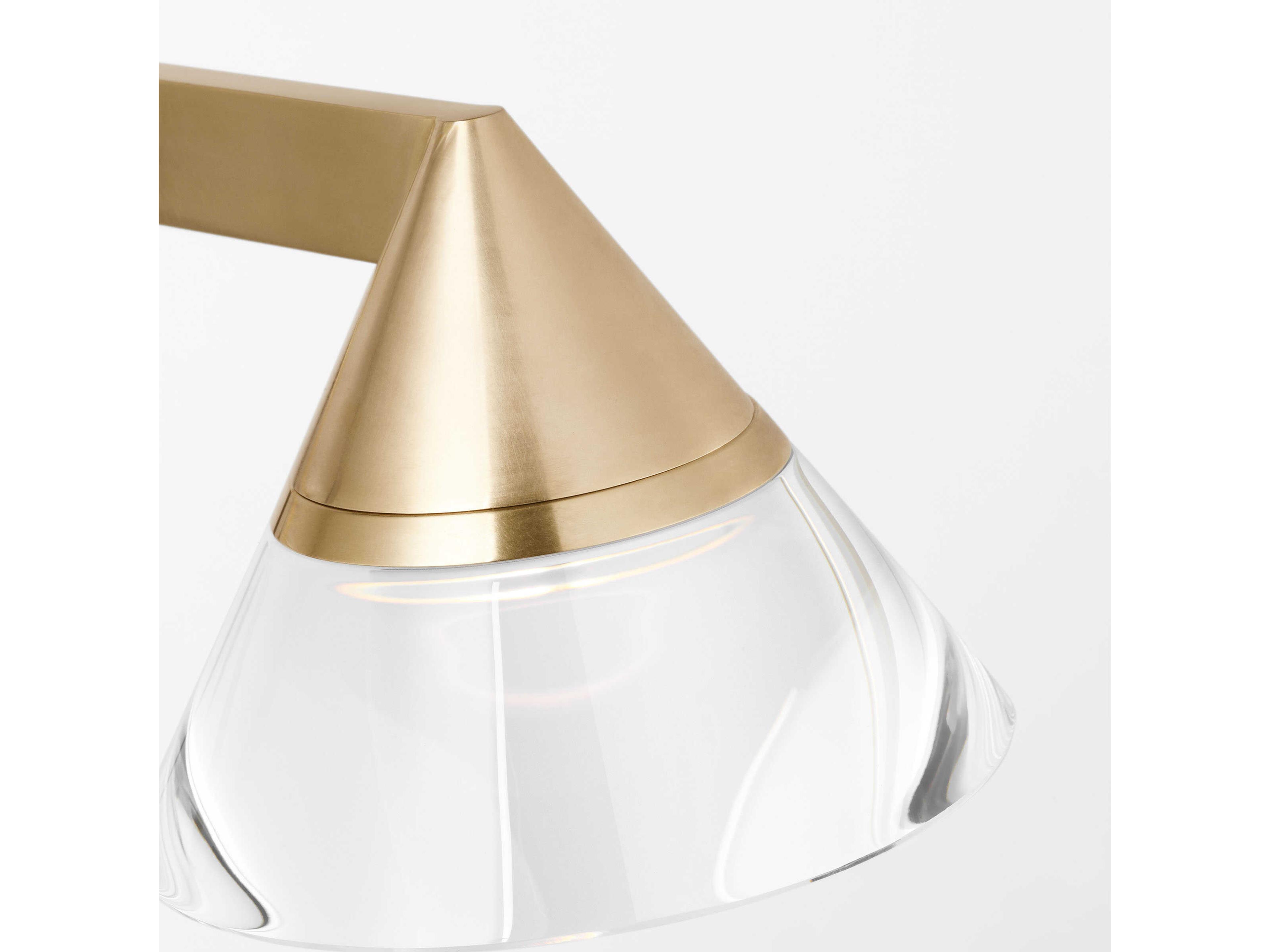 Visual Comfort Modern Midrand 4-Light Brass Geometric Chandelier