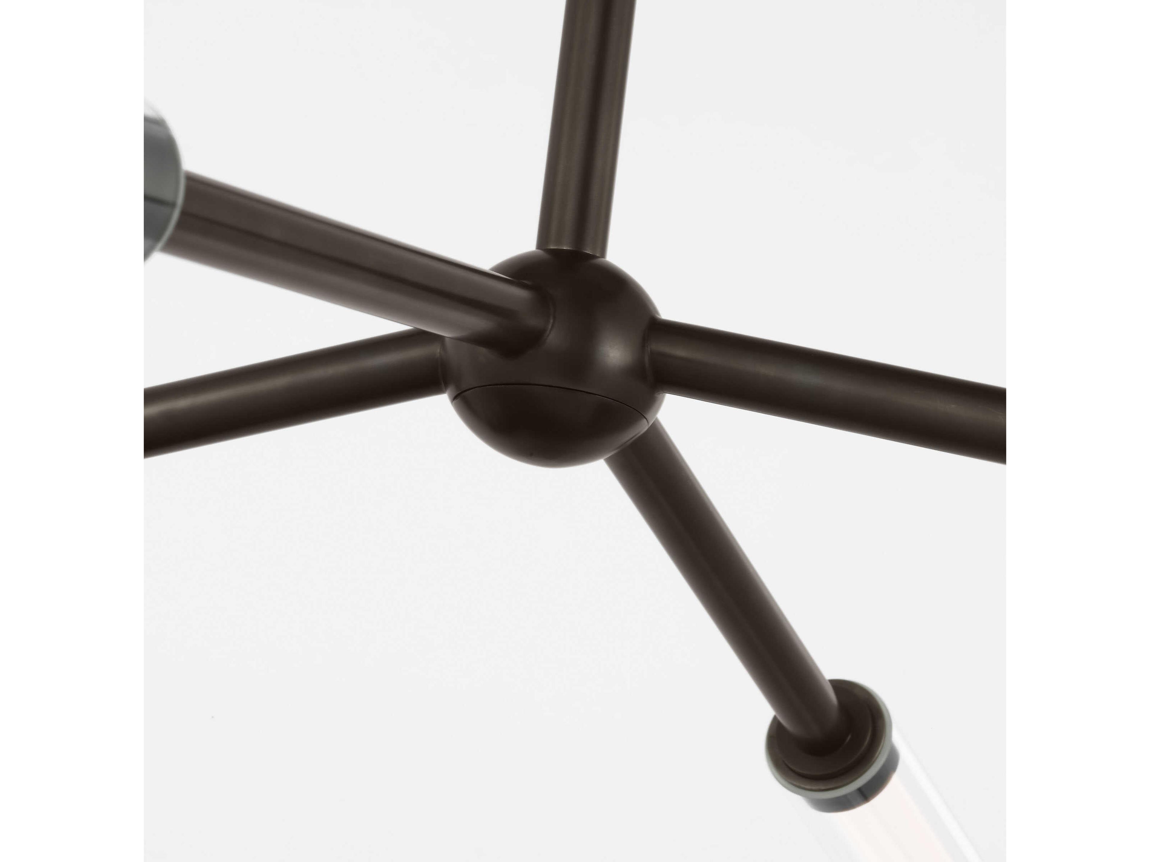 Visual Comfort Modern Poza 4-Light Bronze Linear Chandelier