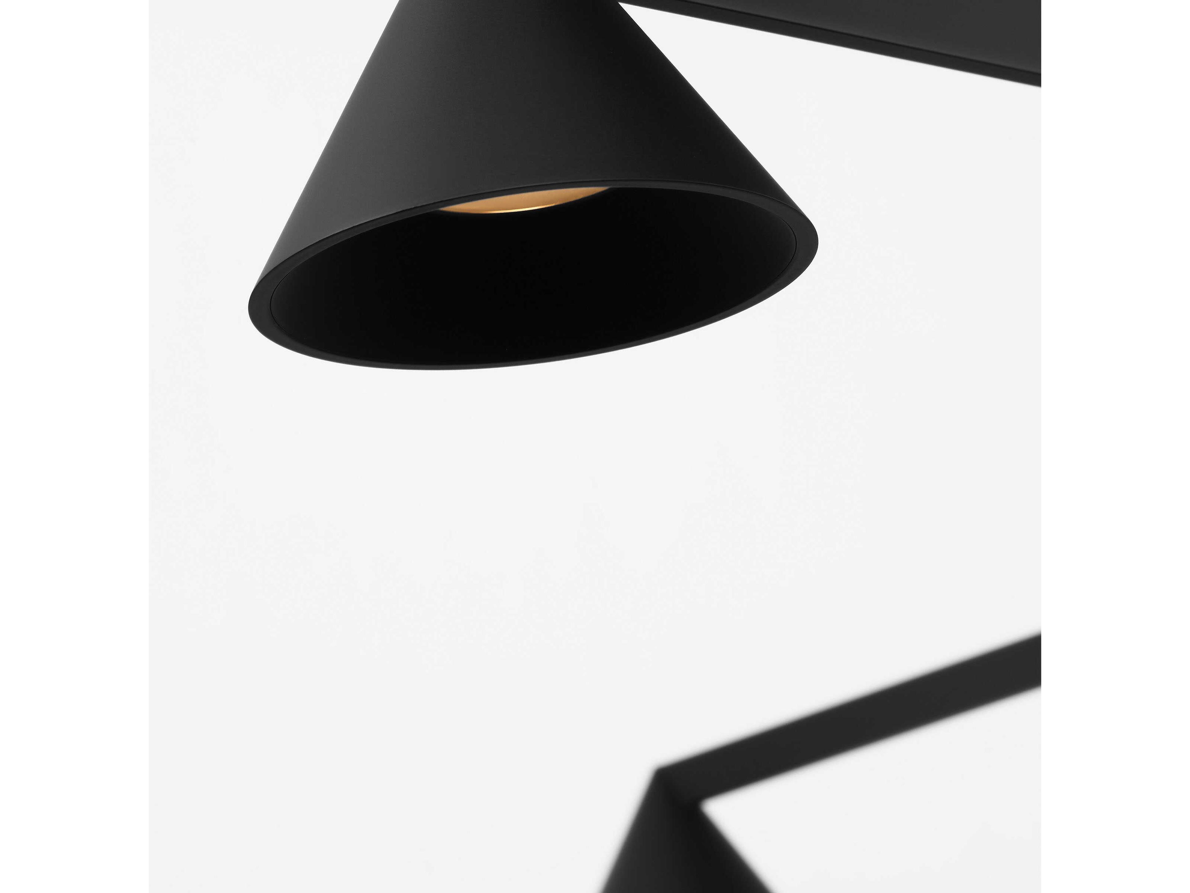 Visual Comfort Modern Midrand 4-Light Nightshade Black Geometric Chandelier