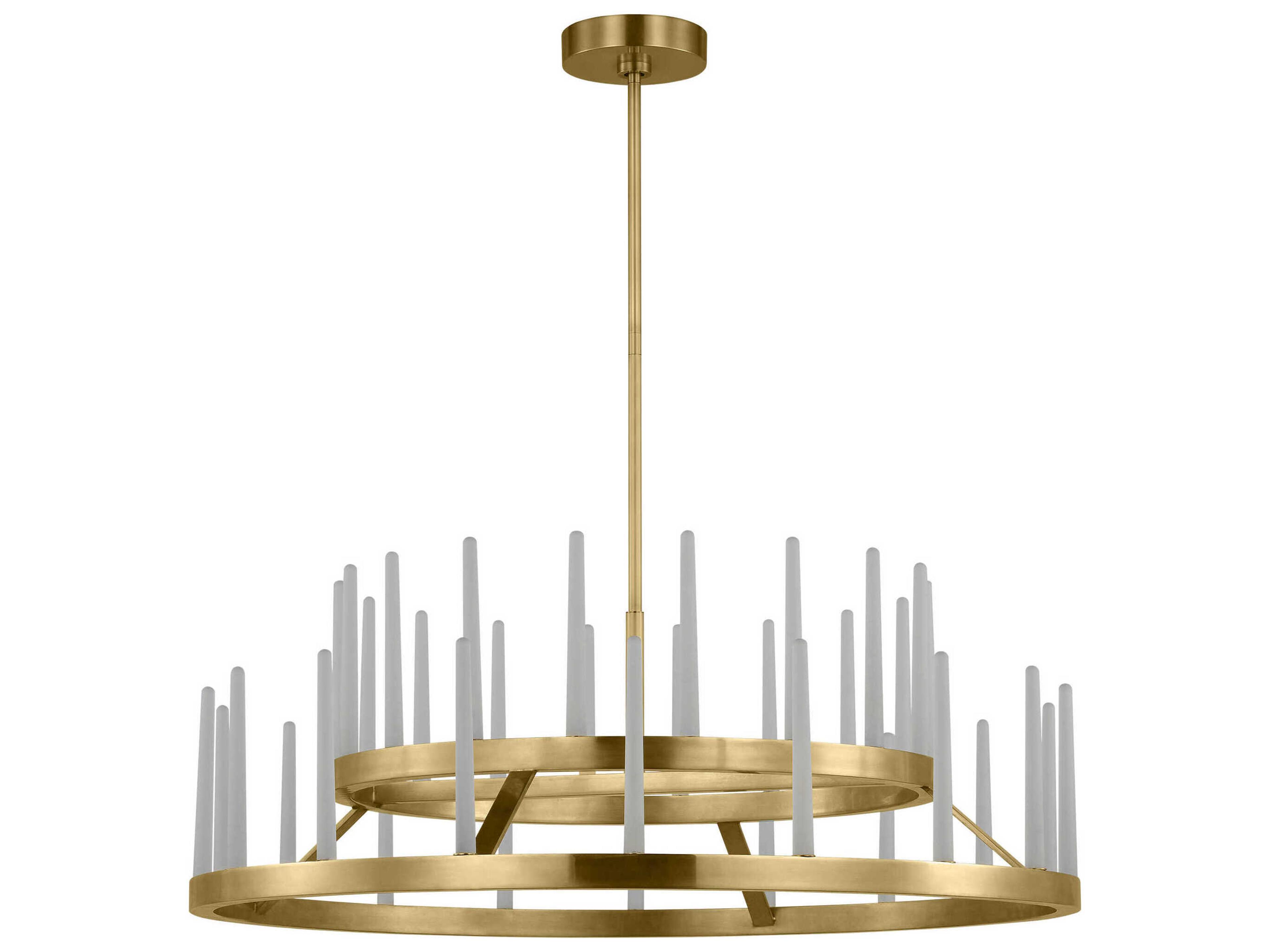 Visual Comfort Modern Sagrada 36-Light Brass Tiered Chandelier
