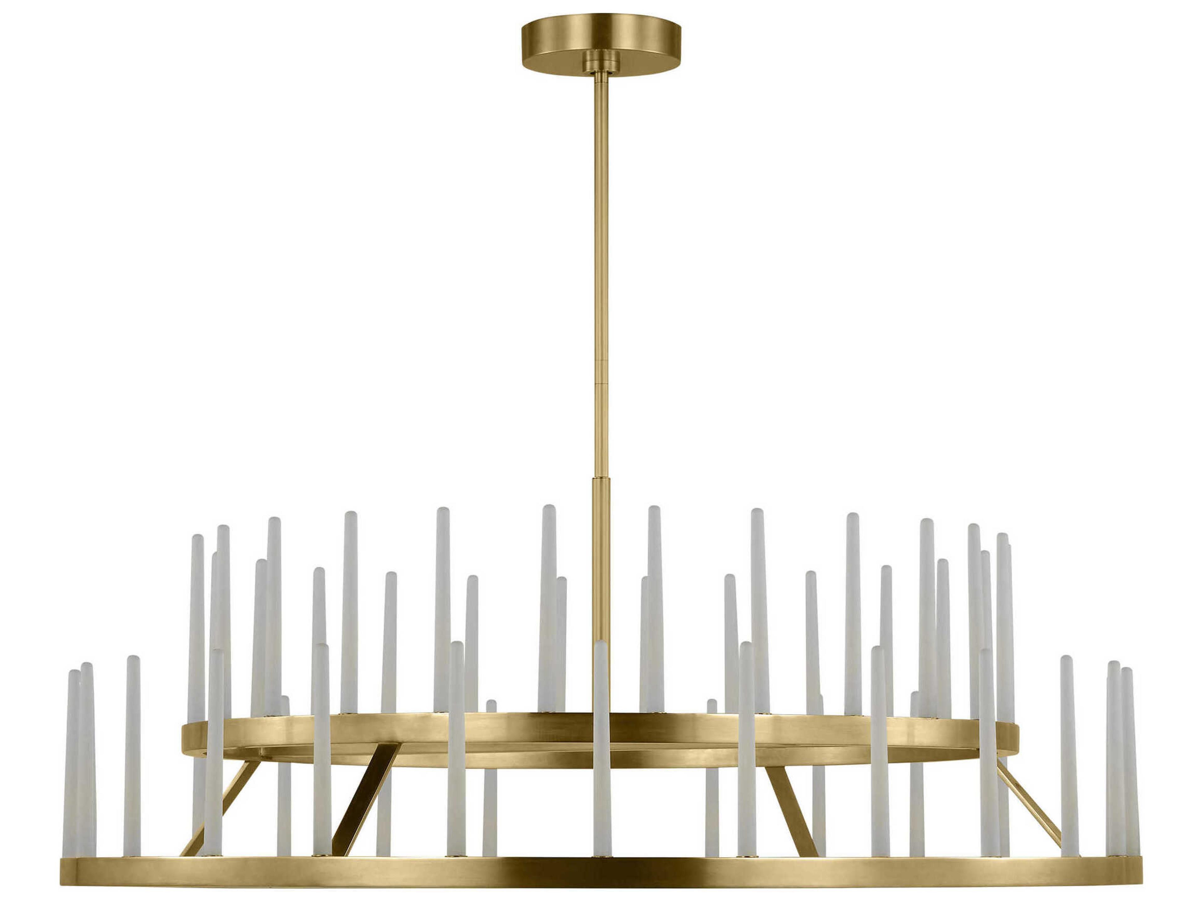 Visual Comfort Modern Sagrada 52-Light Brass Tiered Chandelier