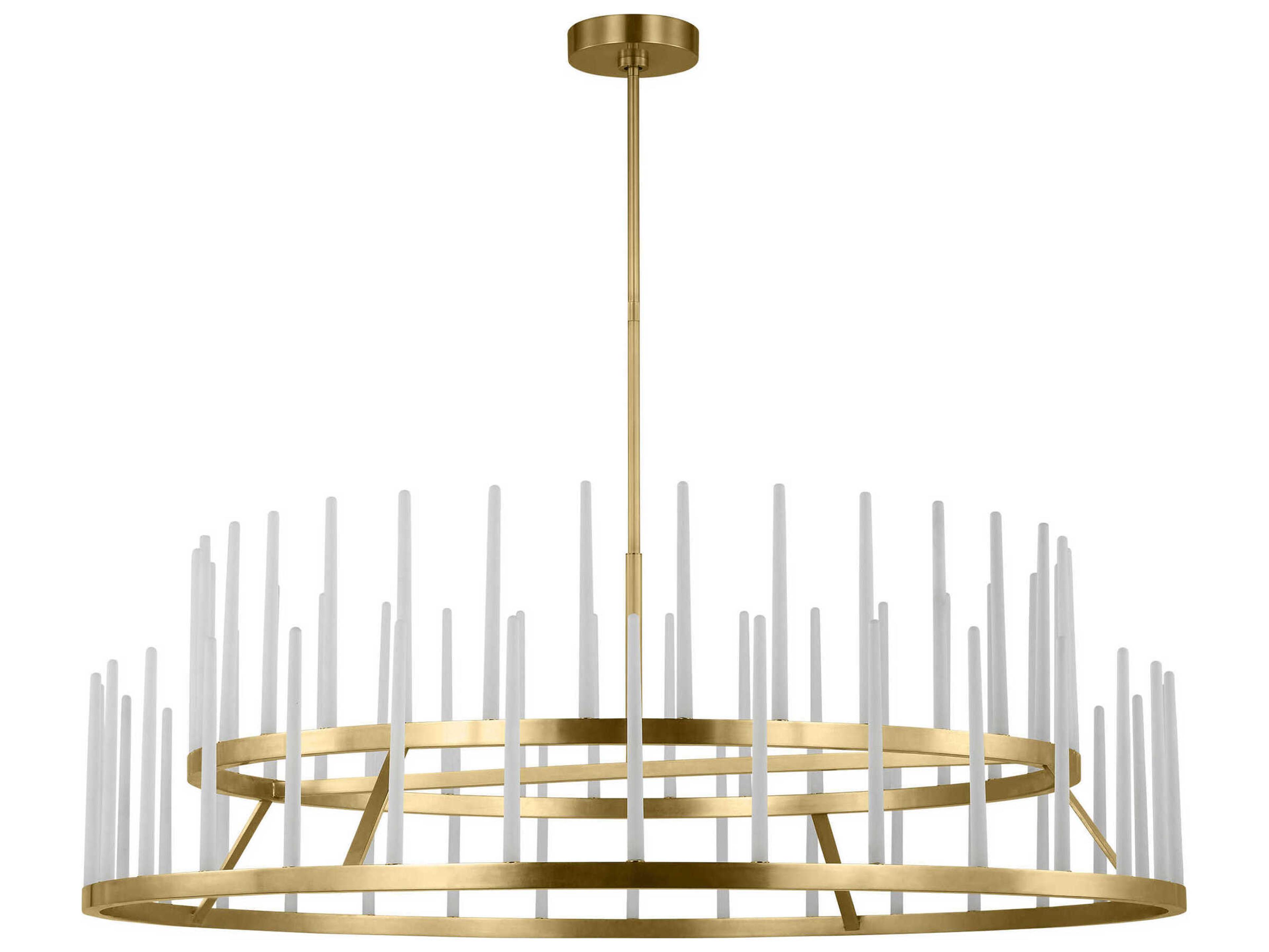 Visual Comfort Modern Sagrada 64-Light Brass Tiered Chandelier