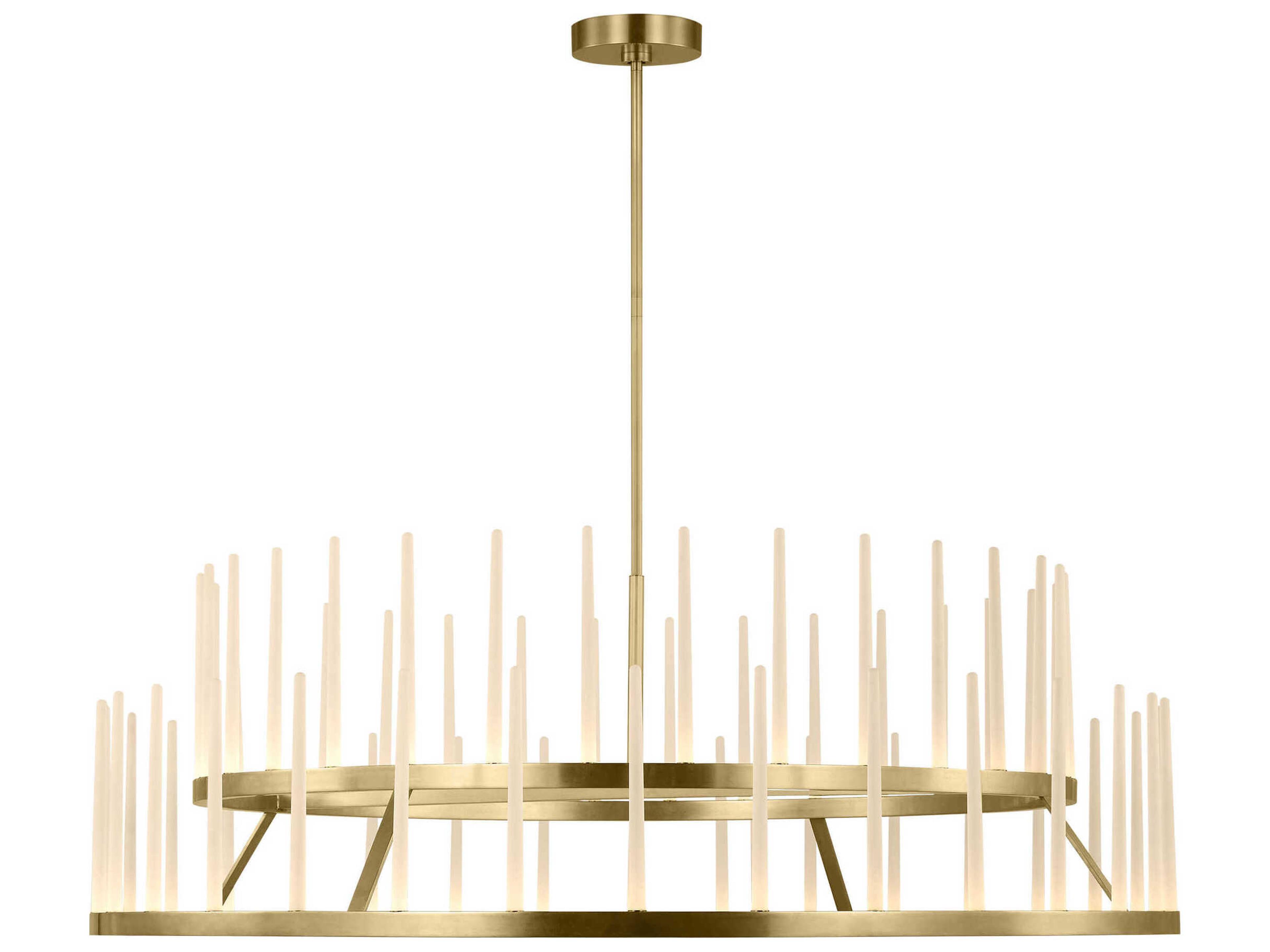 Visual Comfort Modern Sagrada 64-Light Brass Tiered Chandelier