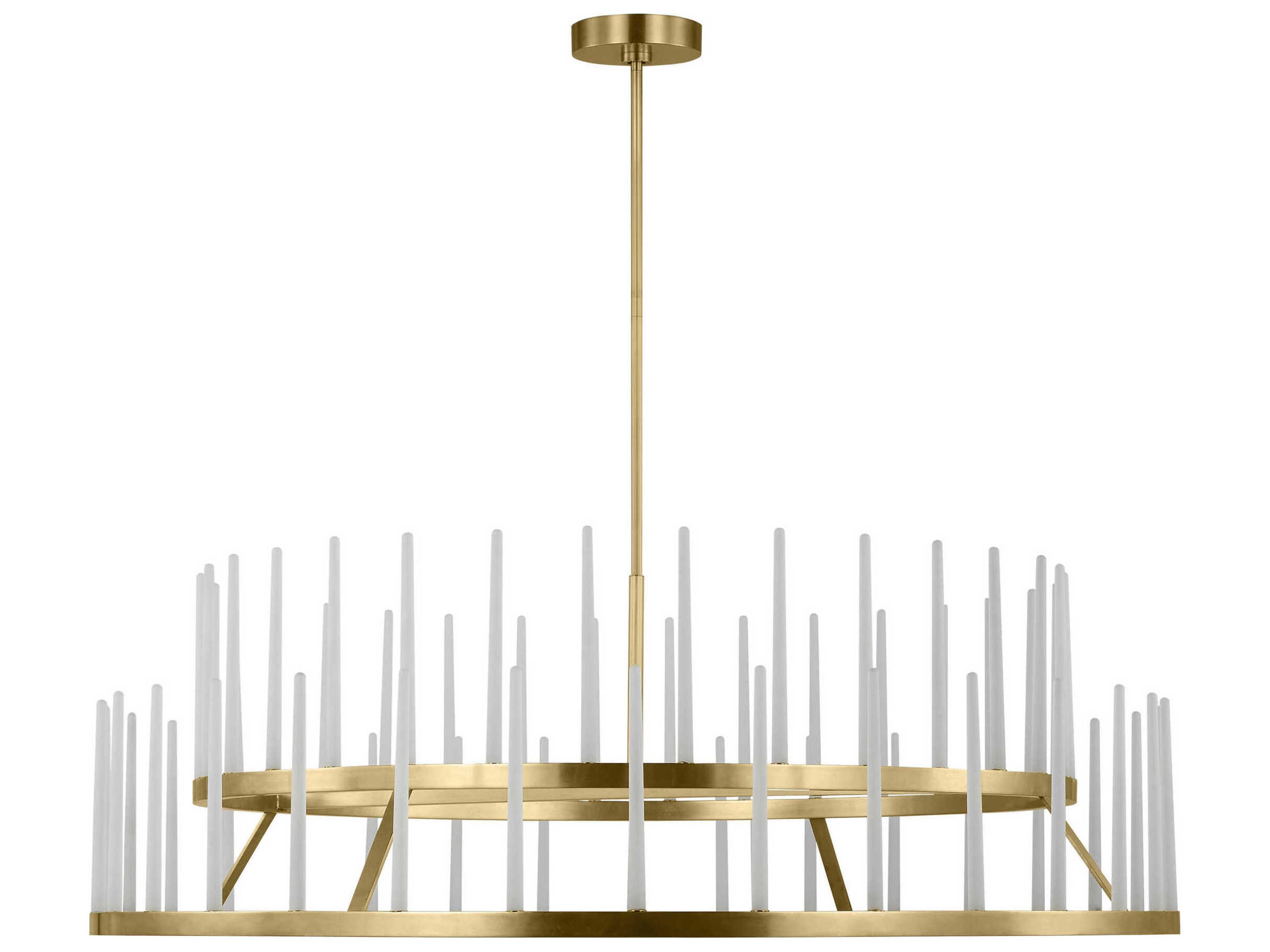 Visual Comfort Modern Sagrada 64-Light Brass Tiered Chandelier