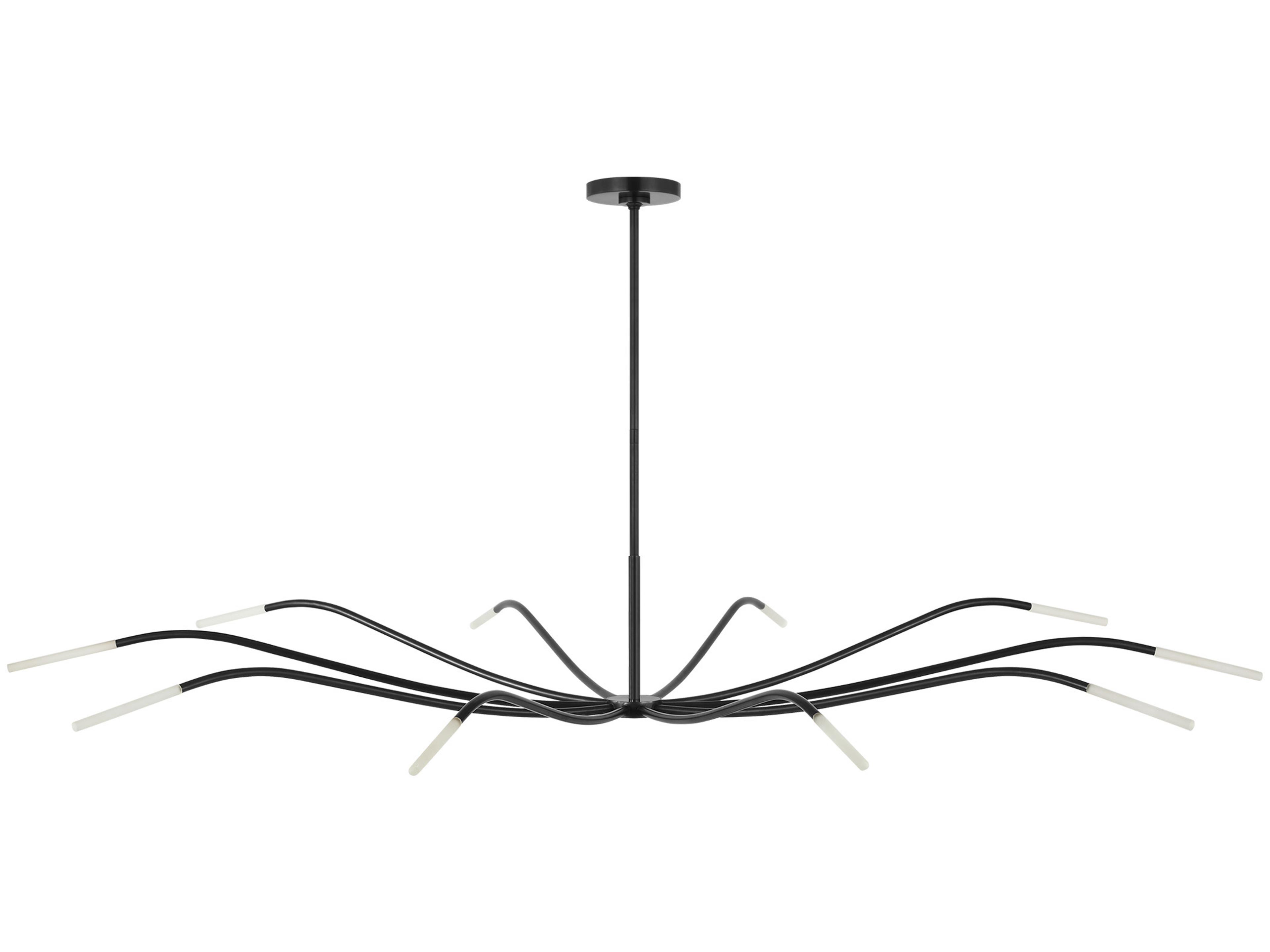 Visual Comfort Modern Lajos 10-Light Bronze Linear Chandelier