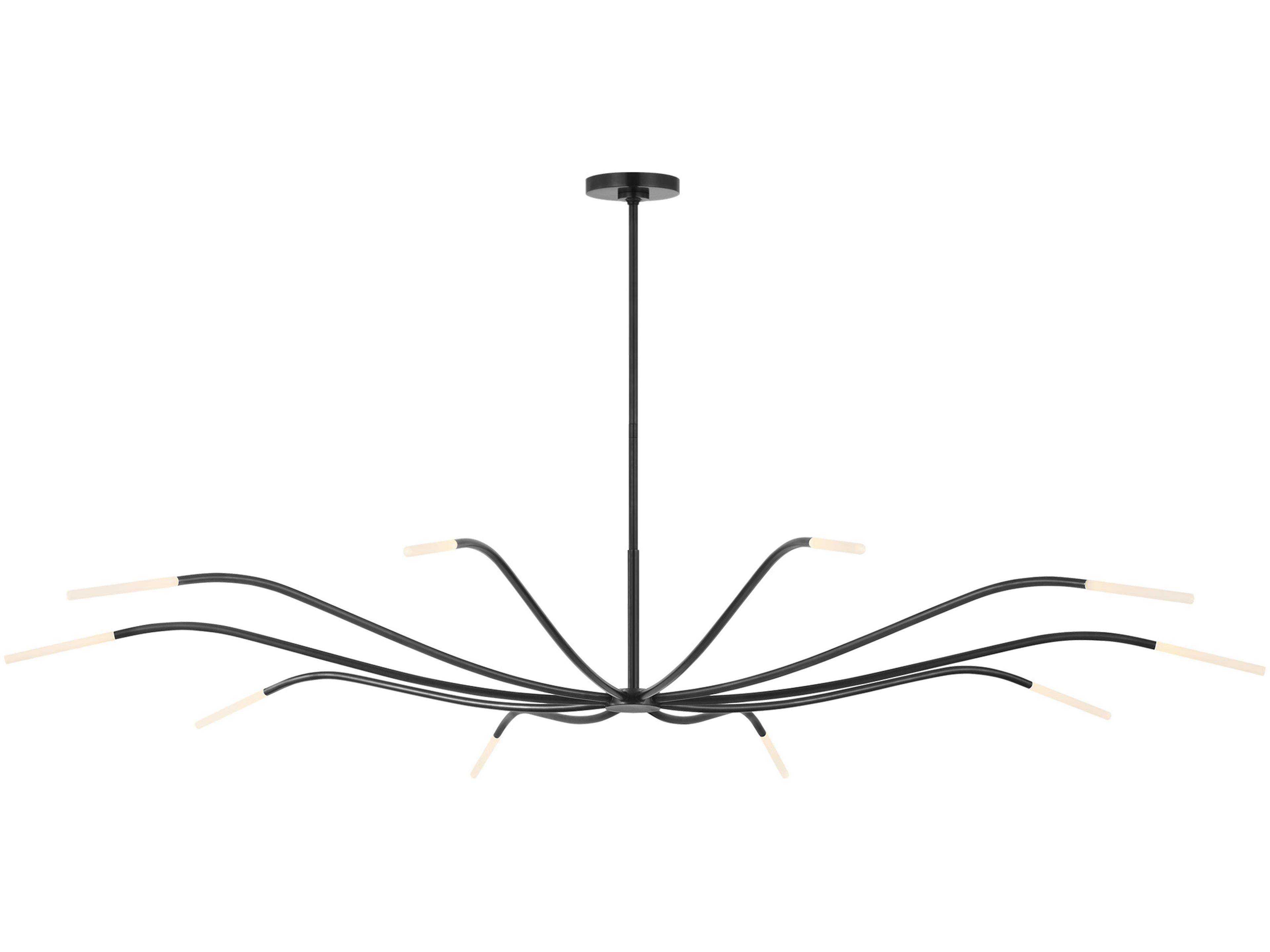 Visual Comfort Modern Lajos 10-Light Bronze Linear Chandelier