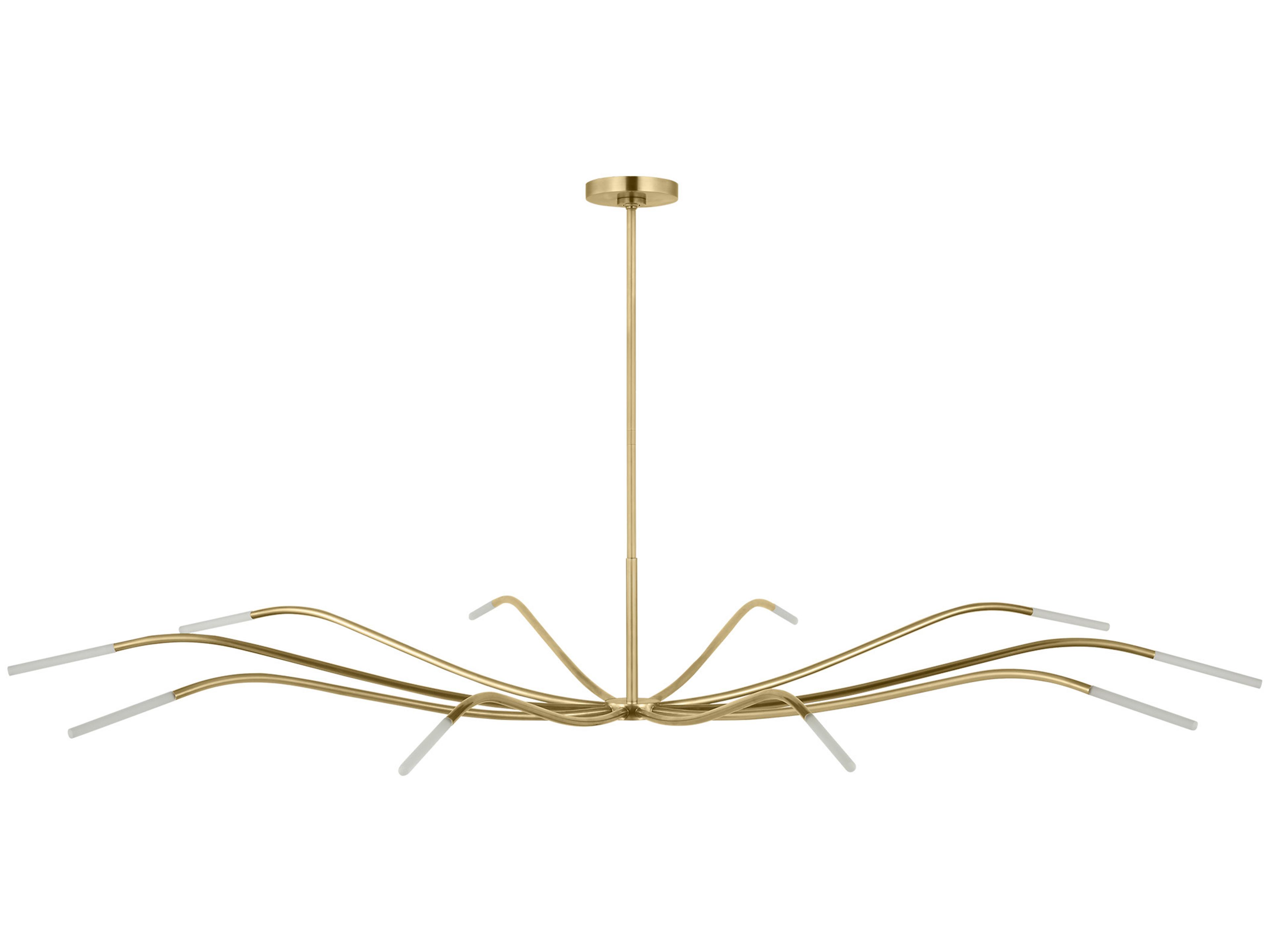 Visual Comfort Modern Lajos 10-Light Brass Chandelier