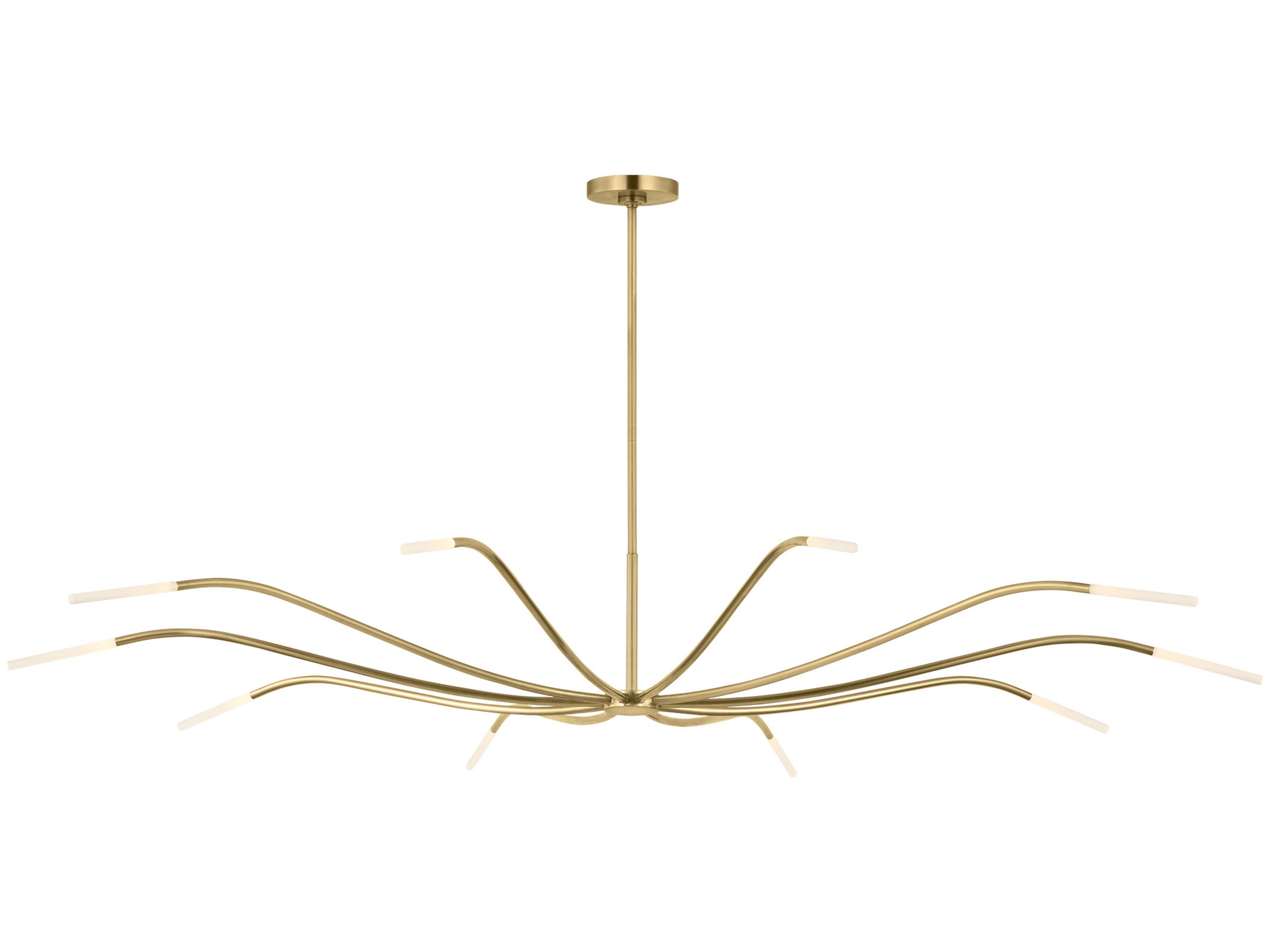 Visual Comfort Modern Lajos 10-Light Brass Chandelier