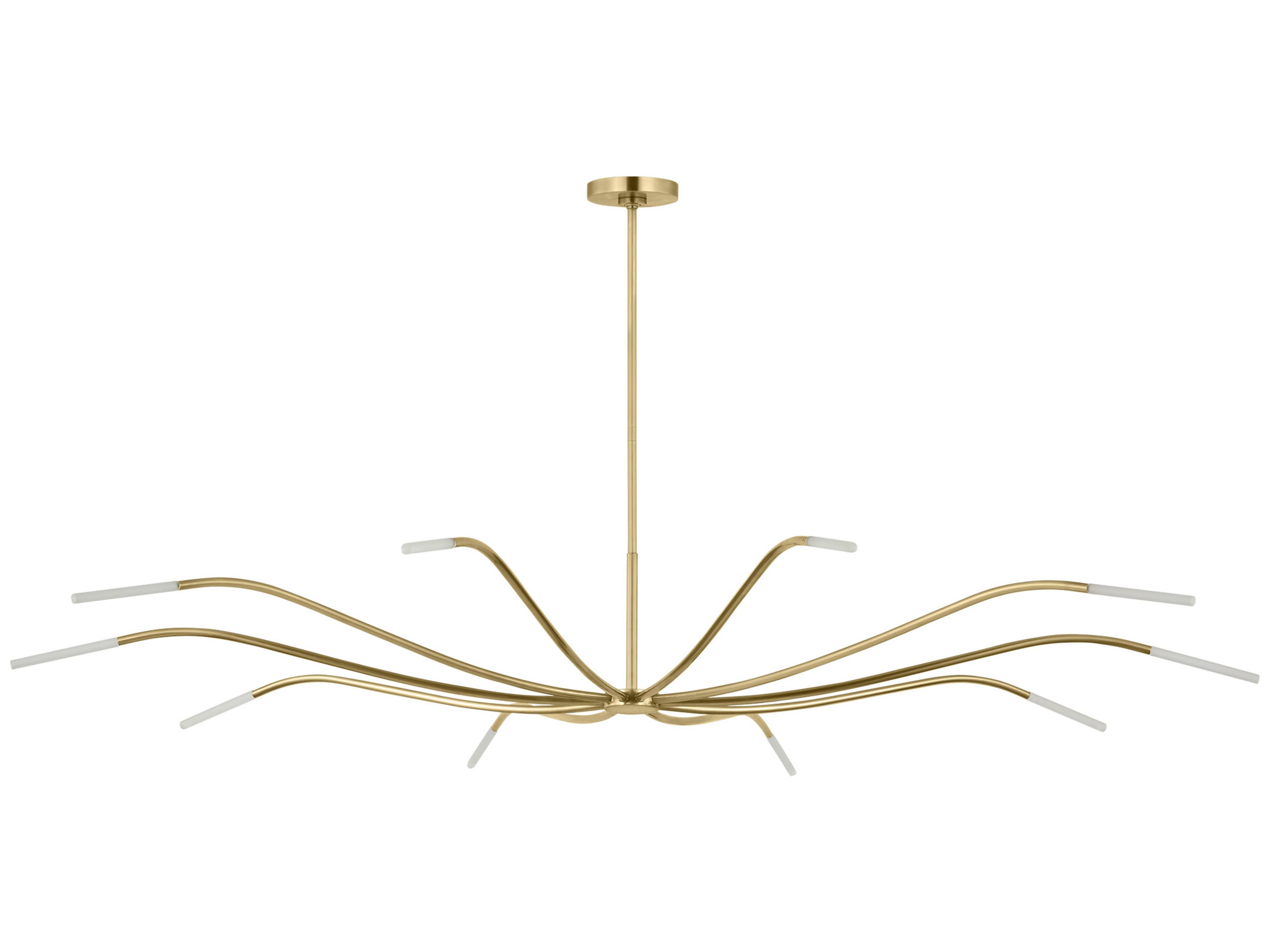Visual Comfort Modern Lajos 10-Light Brass Chandelier