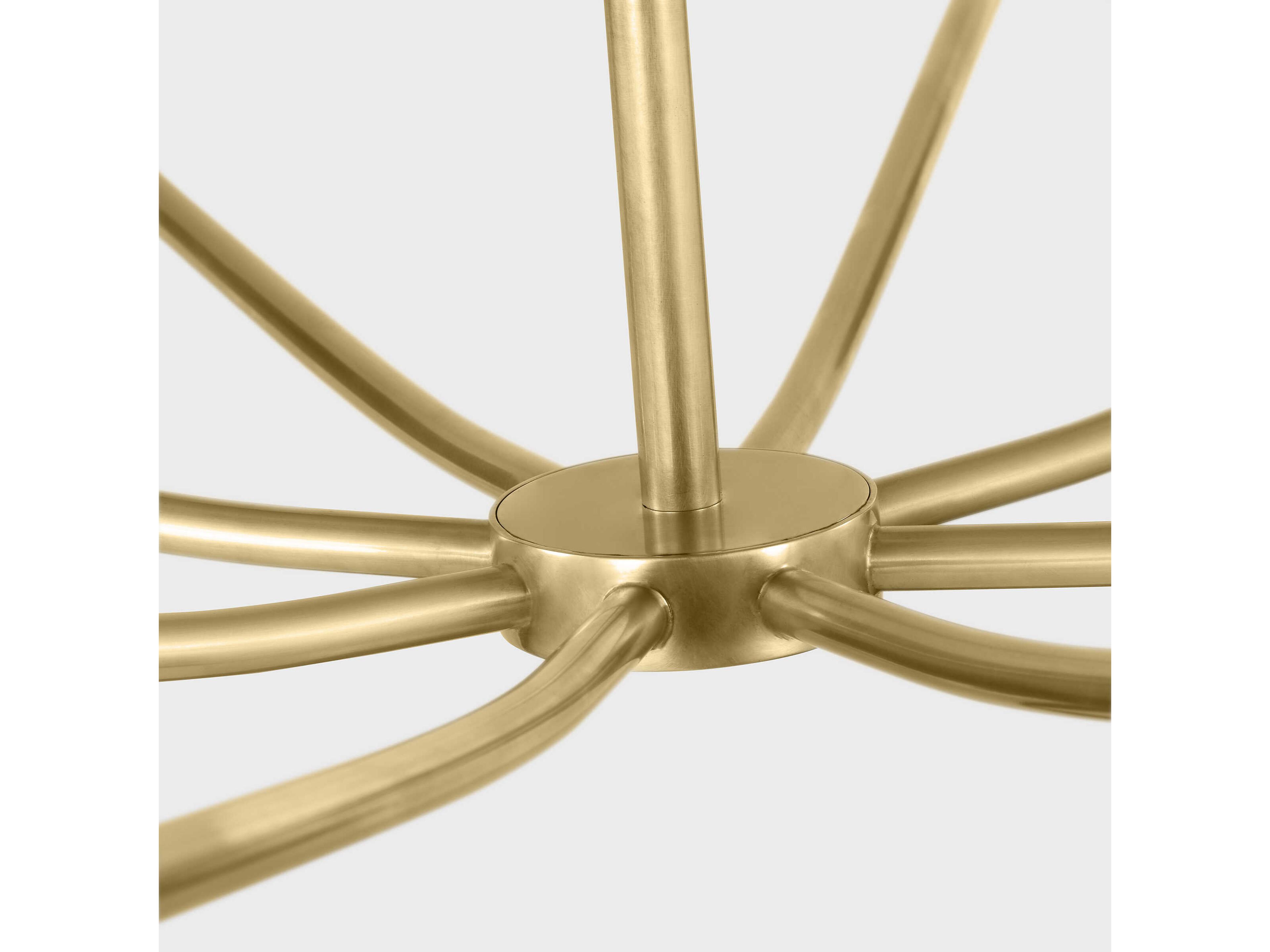 Visual Comfort Modern Lajos 8-Light Brass Linear Chandelier