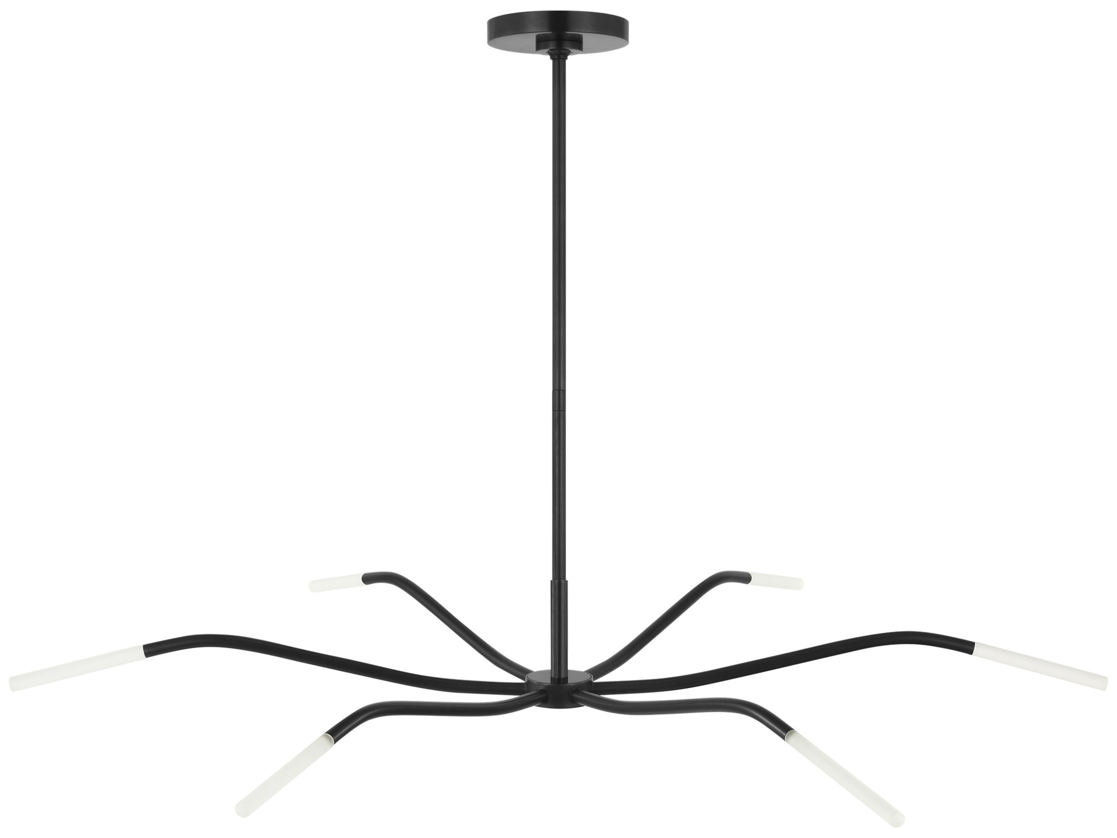 Visual Comfort Modern Lajos 6-Light Bronze Linear Chandelier