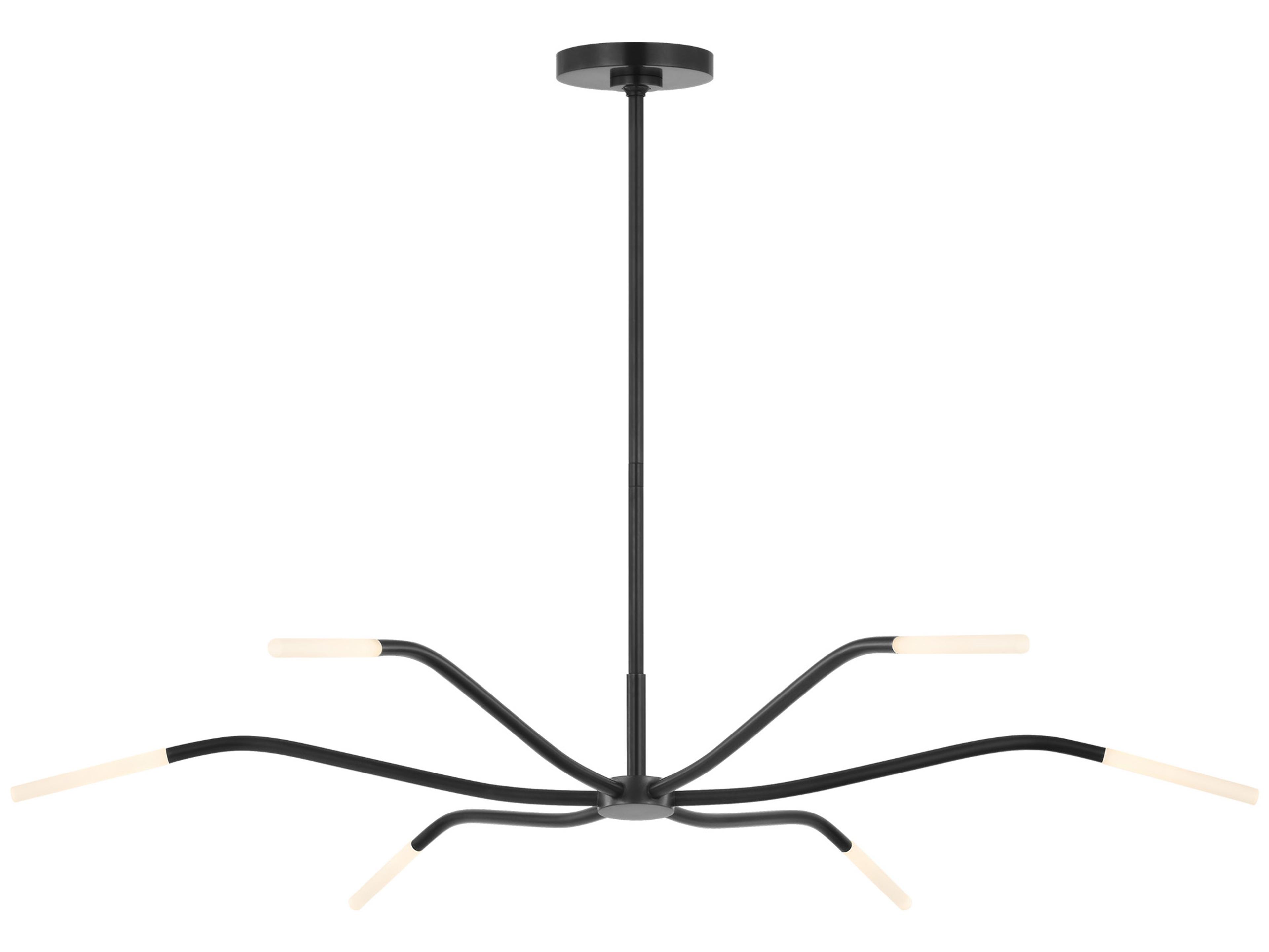 Visual Comfort Modern Lajos 6-Light Bronze Linear Chandelier