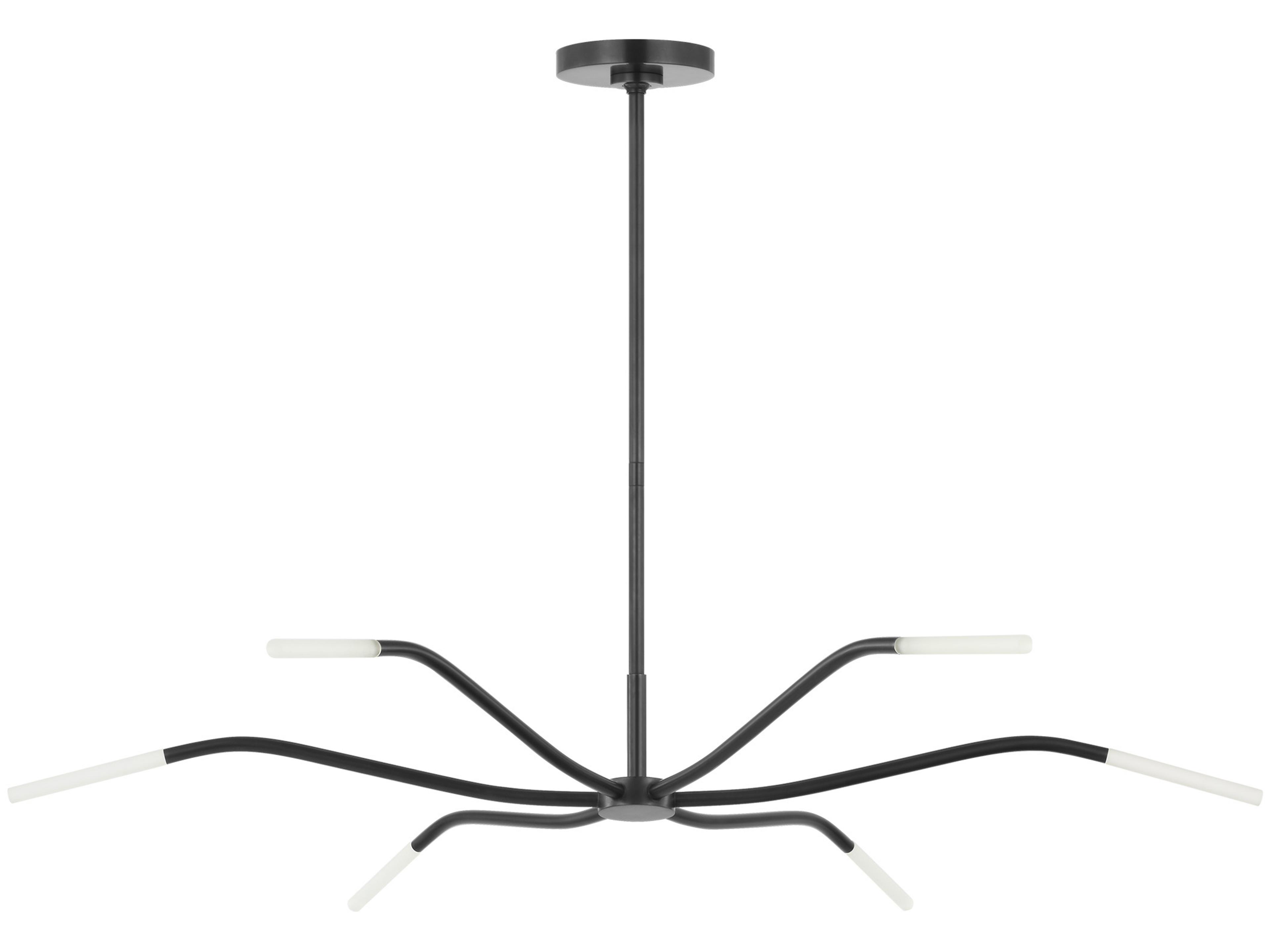 Visual Comfort Modern Lajos 6-Light Bronze Linear Chandelier