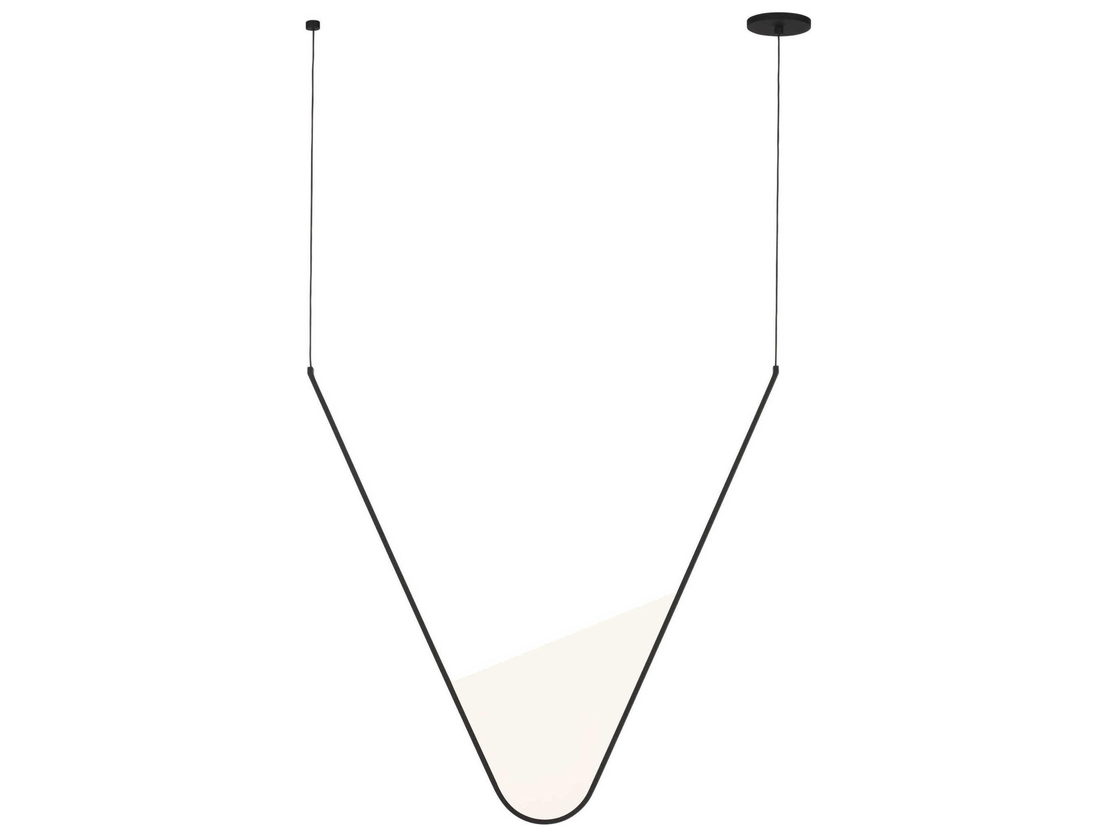 Visual Comfort Modern Mizu 1-Light Nightshade Black Linear Island Pendant