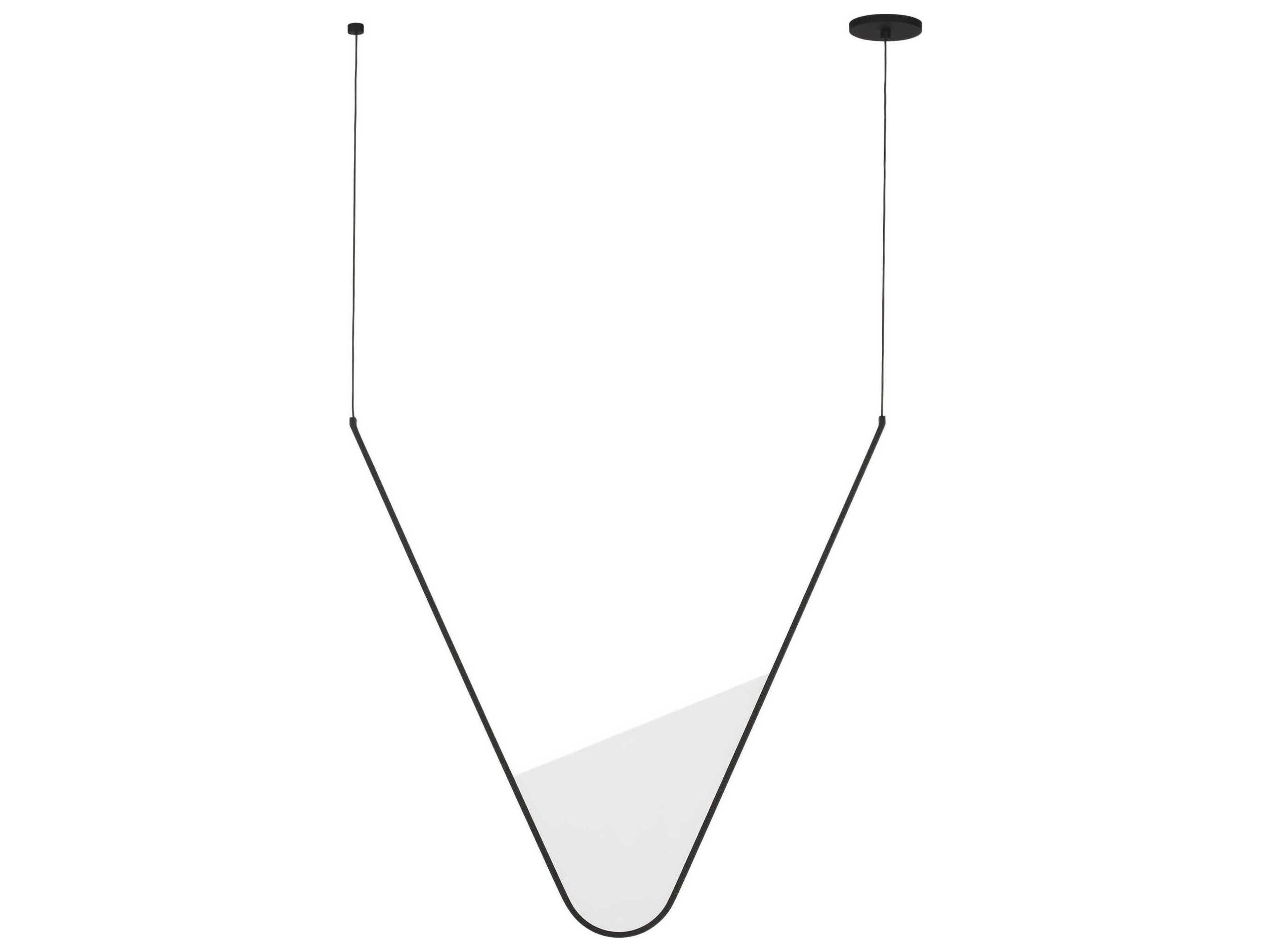 Visual Comfort Modern Mizu 1-Light Nightshade Black Linear Island Pendant