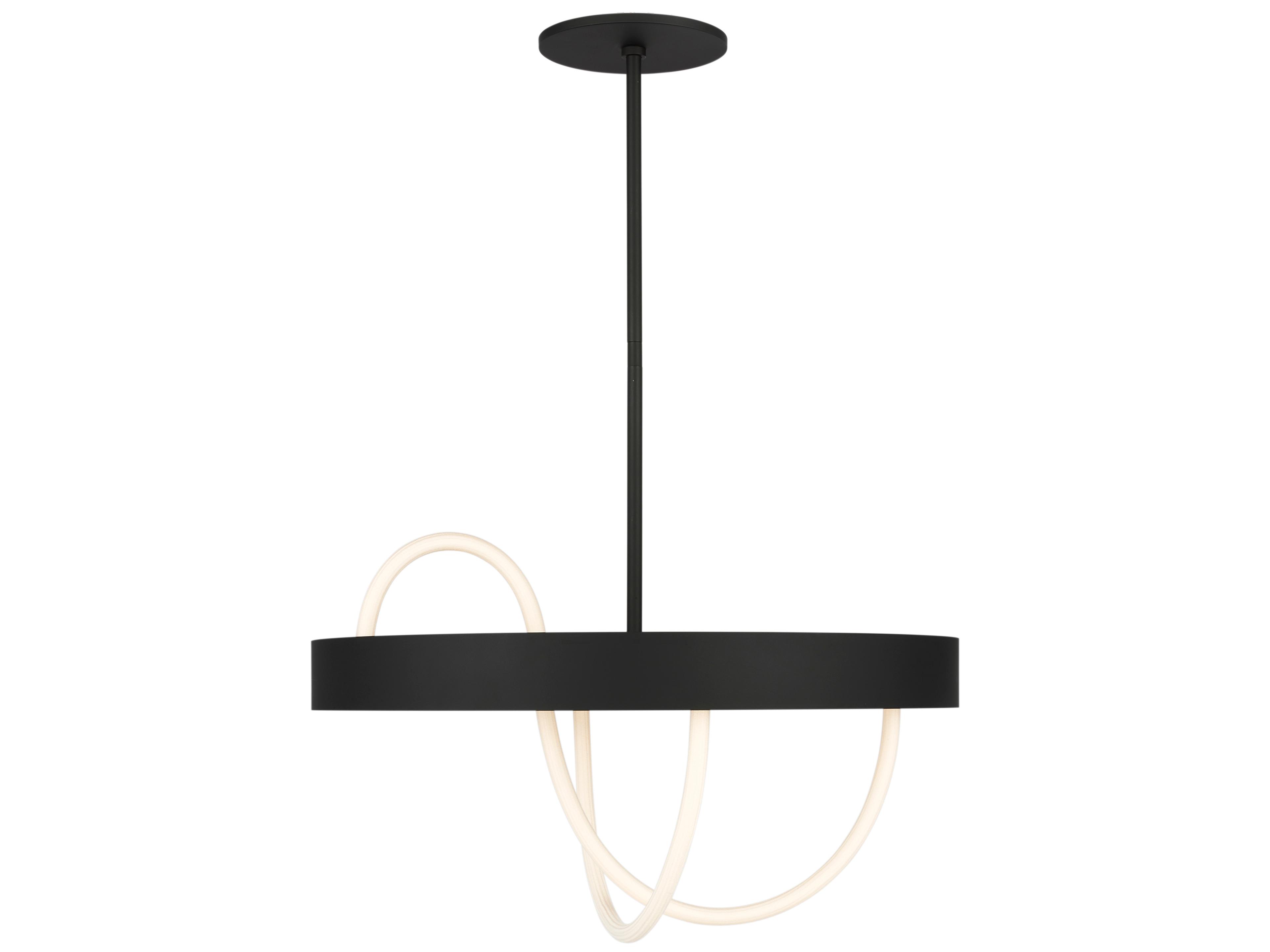 Visual Comfort Modern Uneri 2-Light Nightshade Black Pendant