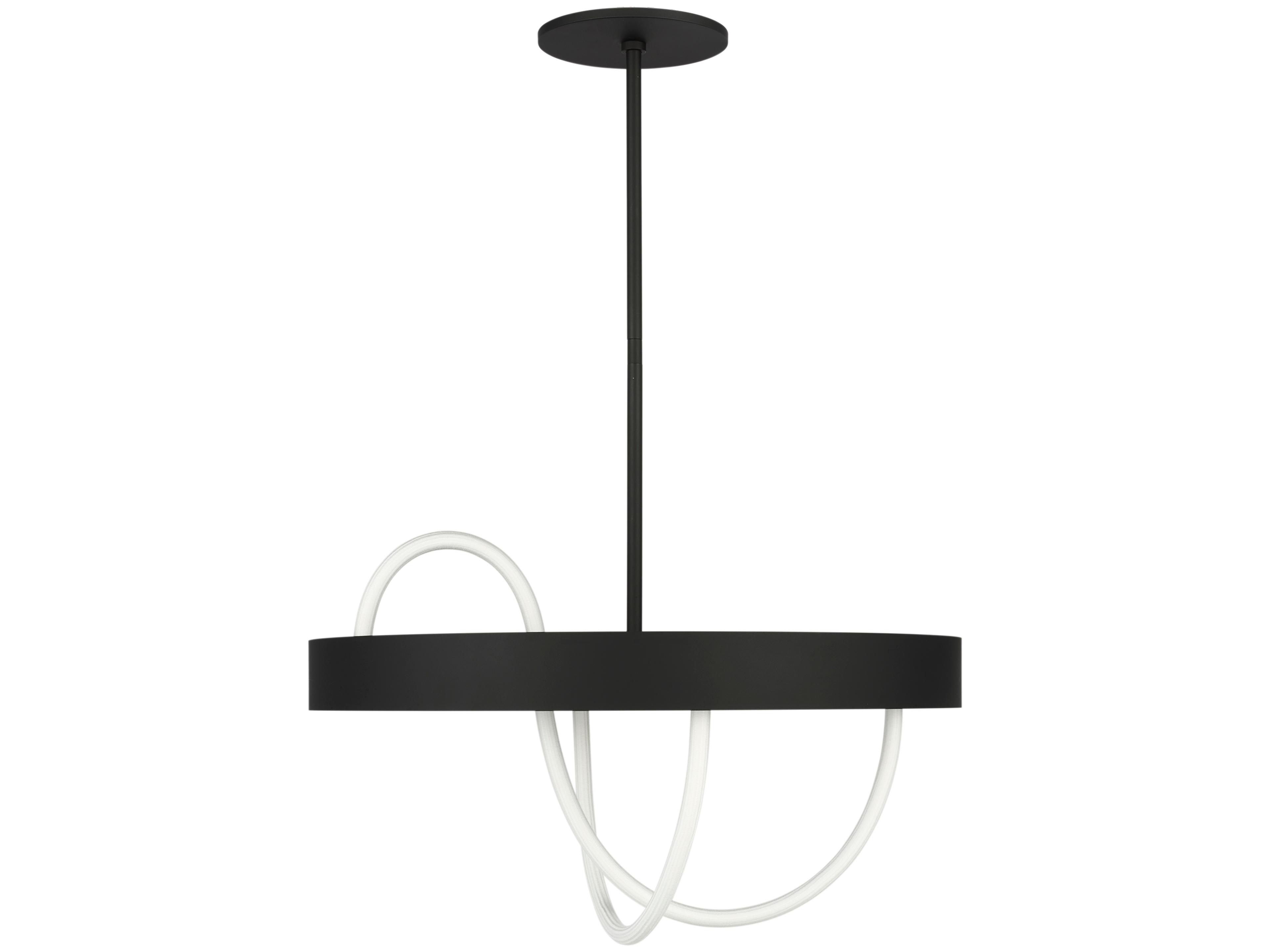 Visual Comfort Modern Uneri 2-Light Nightshade Black Pendant
