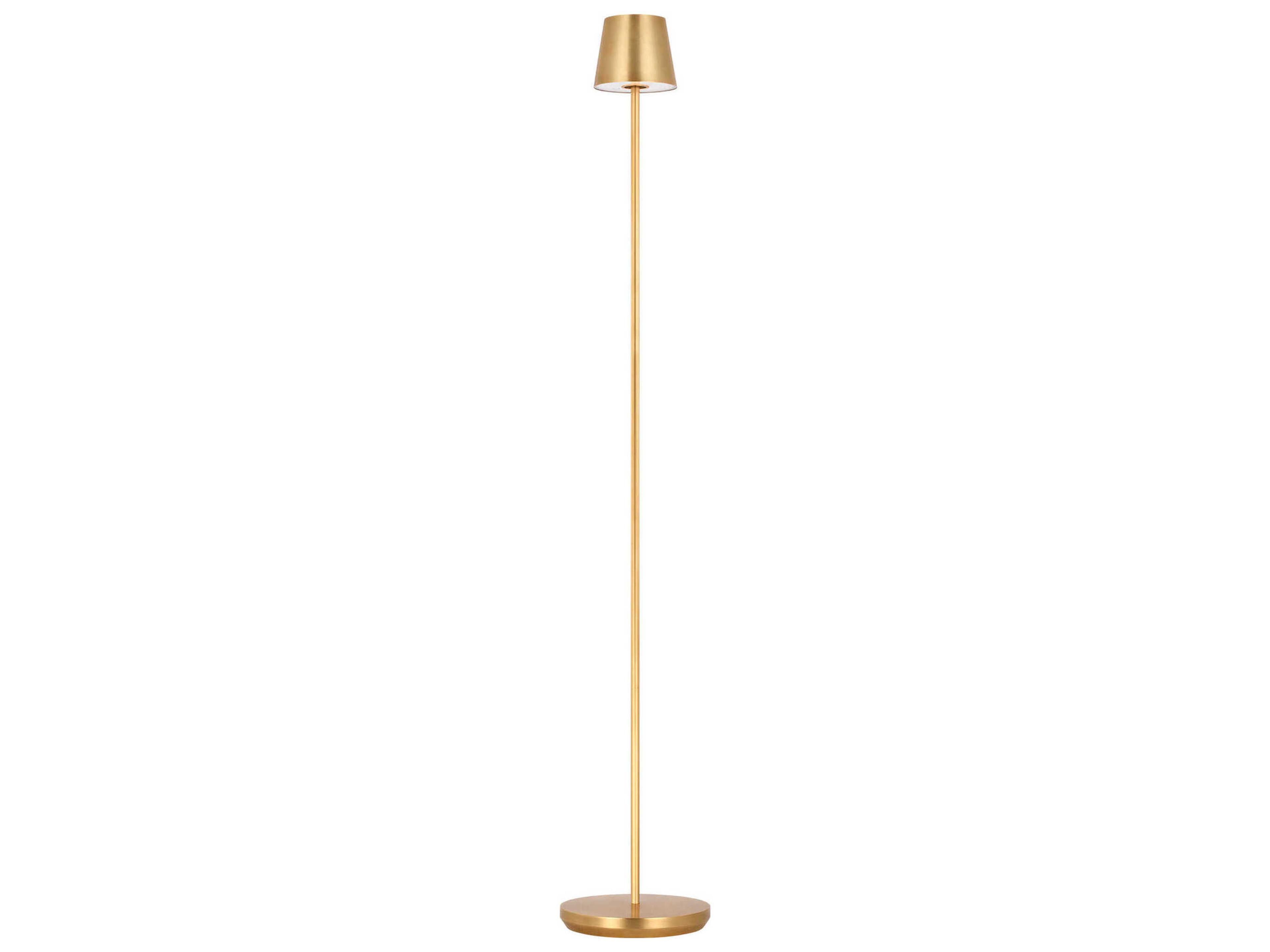 Visual Comfort Modern Nevis Hand Rubbed Antique Brass Floor Lamp