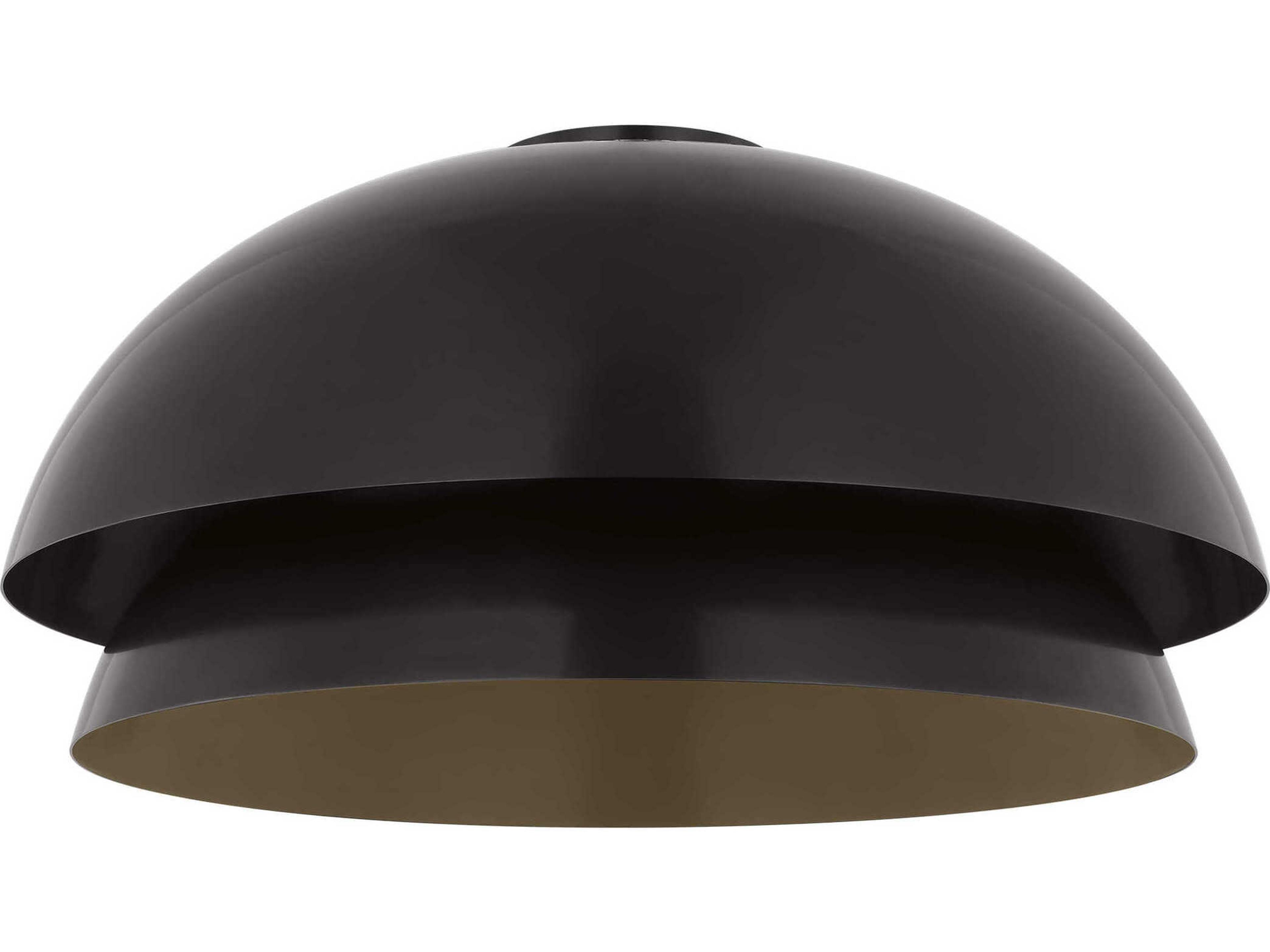 Visual Comfort Modern Shanti 1-Light Dark Bronze Dome Flush Mount