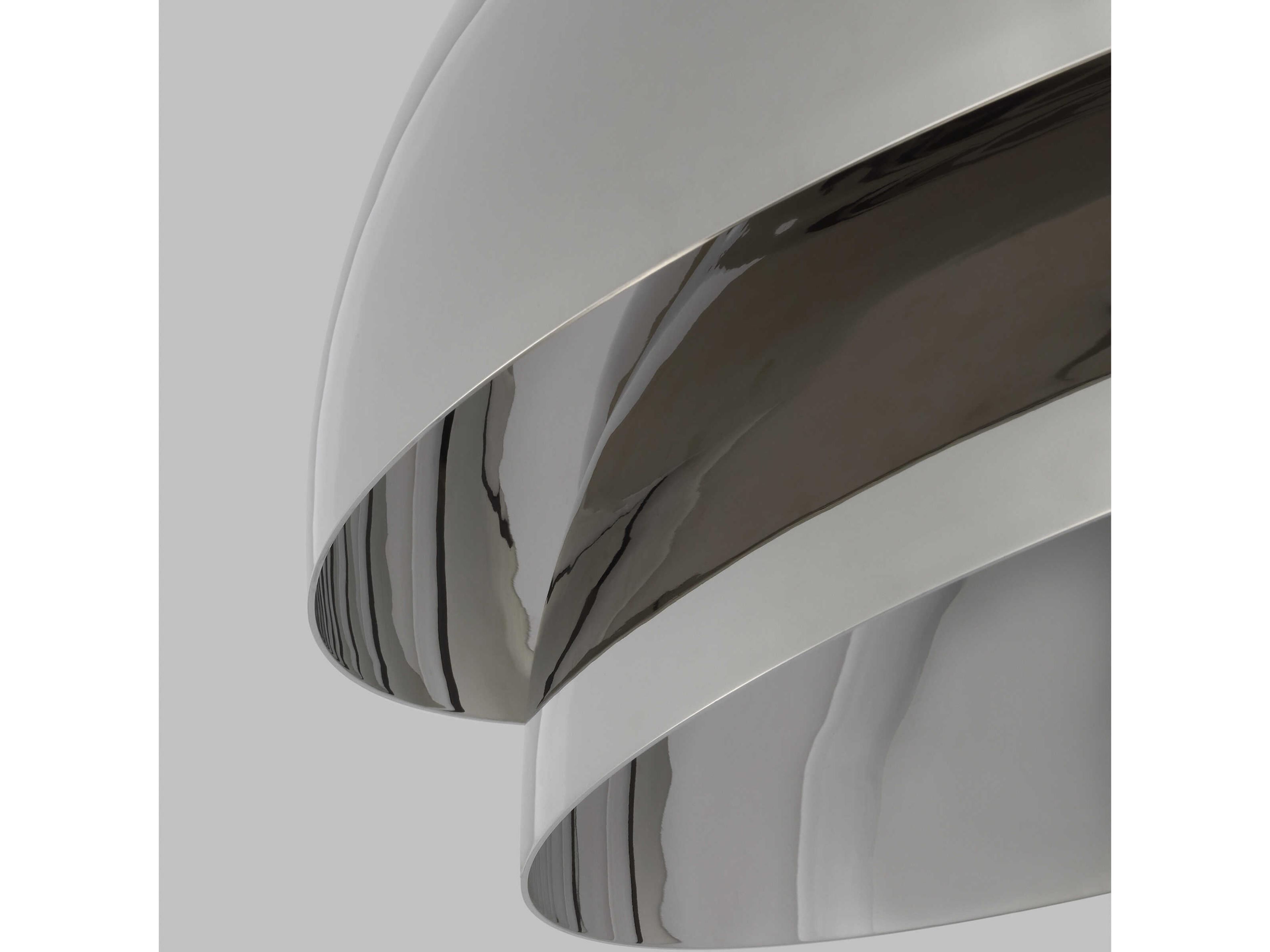 Visual Comfort Modern Shanti 1-Light Polished Nickel Dome Flush Mount