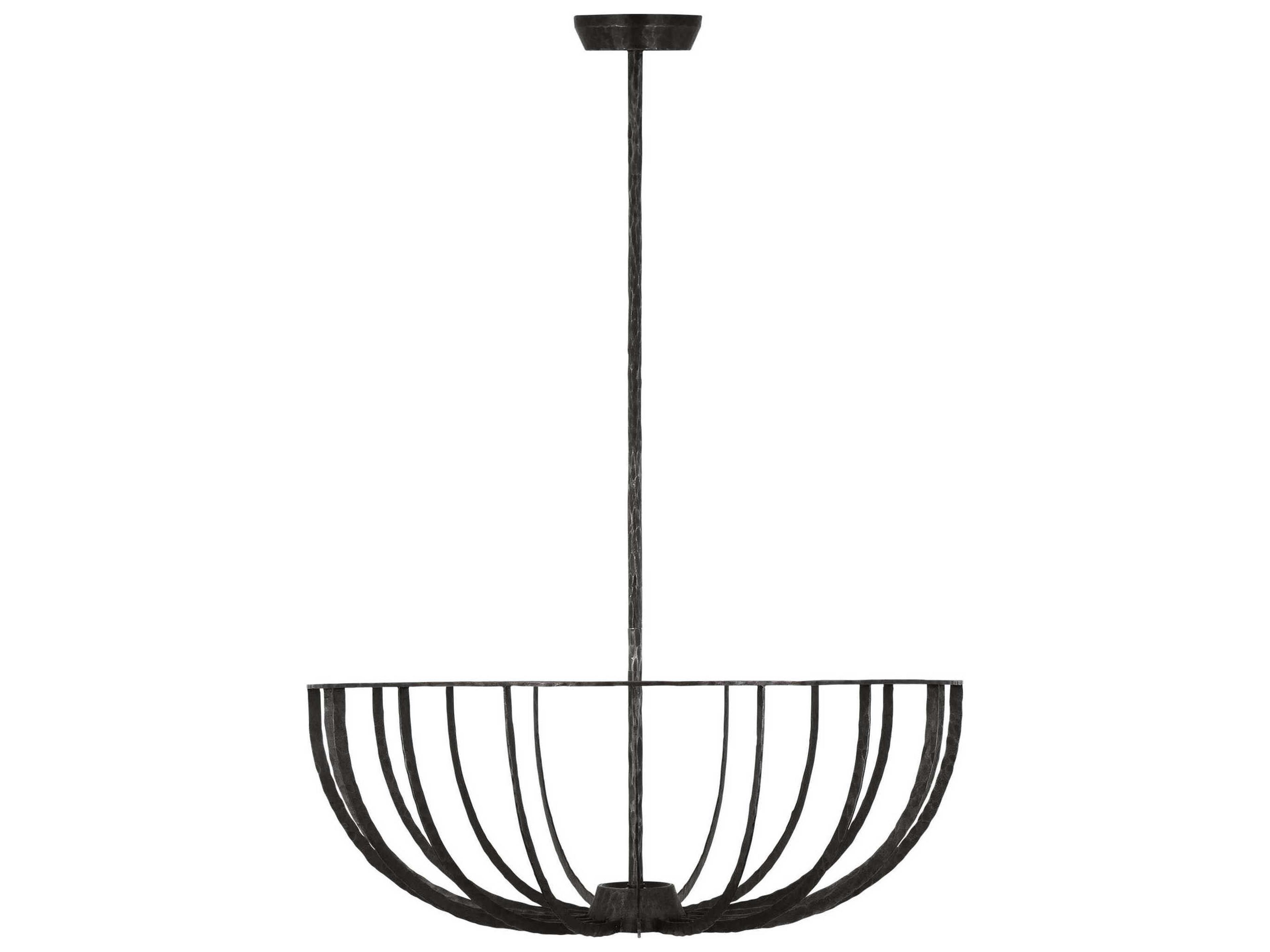 Sanchi Semi-Flush Mount Ceiling Light in Aged Iron