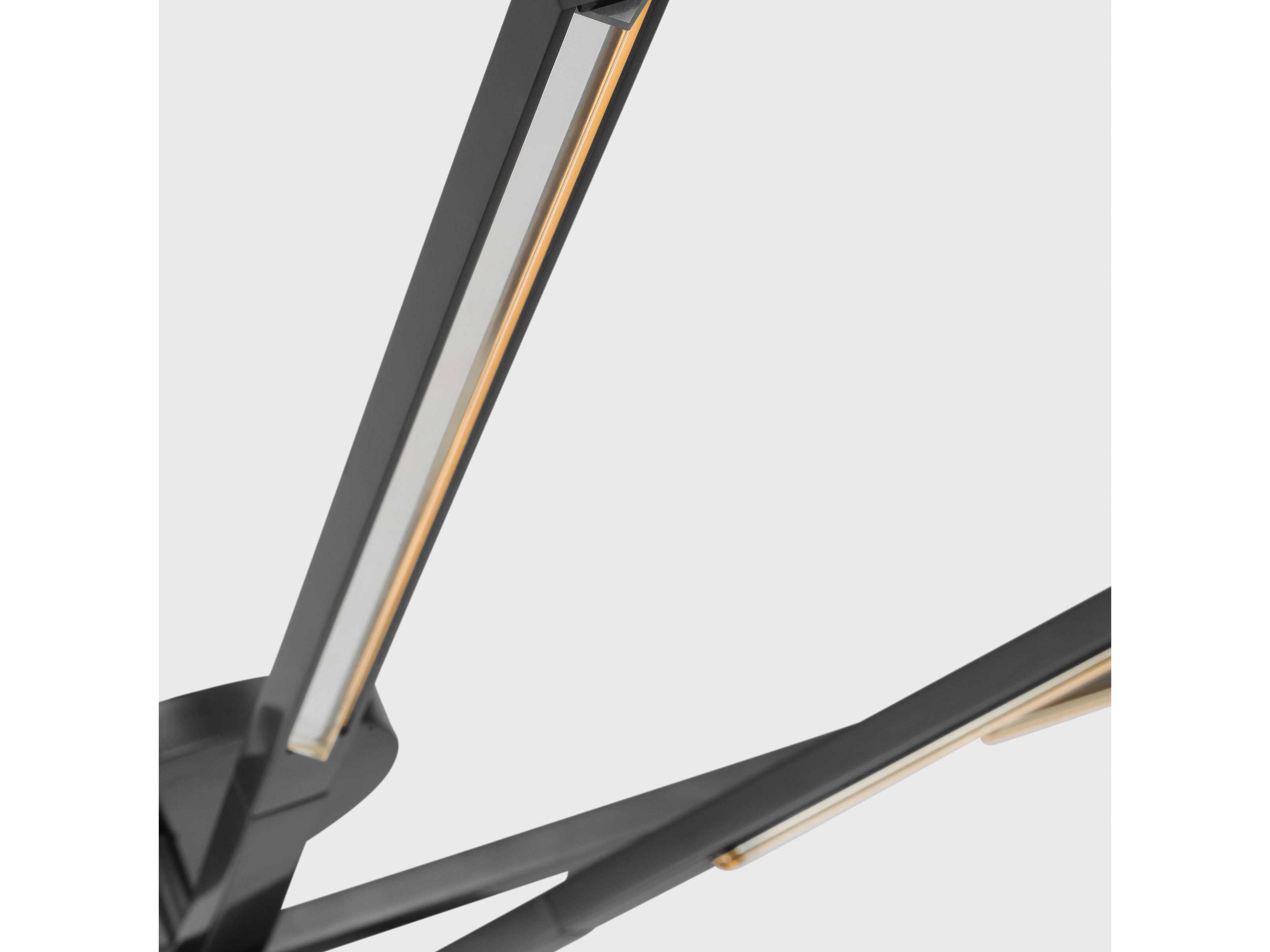 Visual Comfort Modern Cityscape 8-Light Bronze Geometric Linear Flush Mount