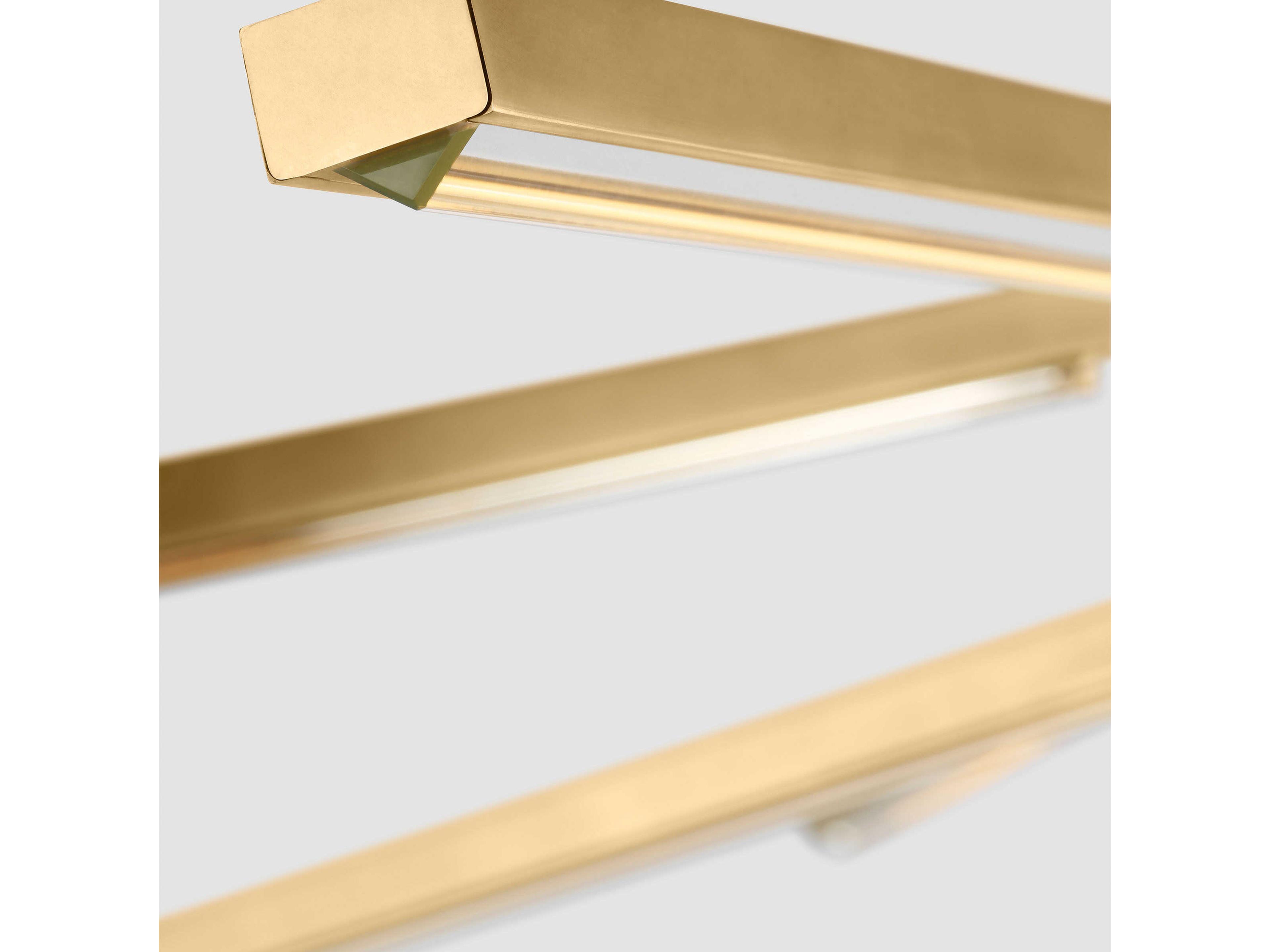 Visual Comfort Modern Cityscape 8-Light Hand Rubbed Antique Brass Geometric Linear Flush Mount