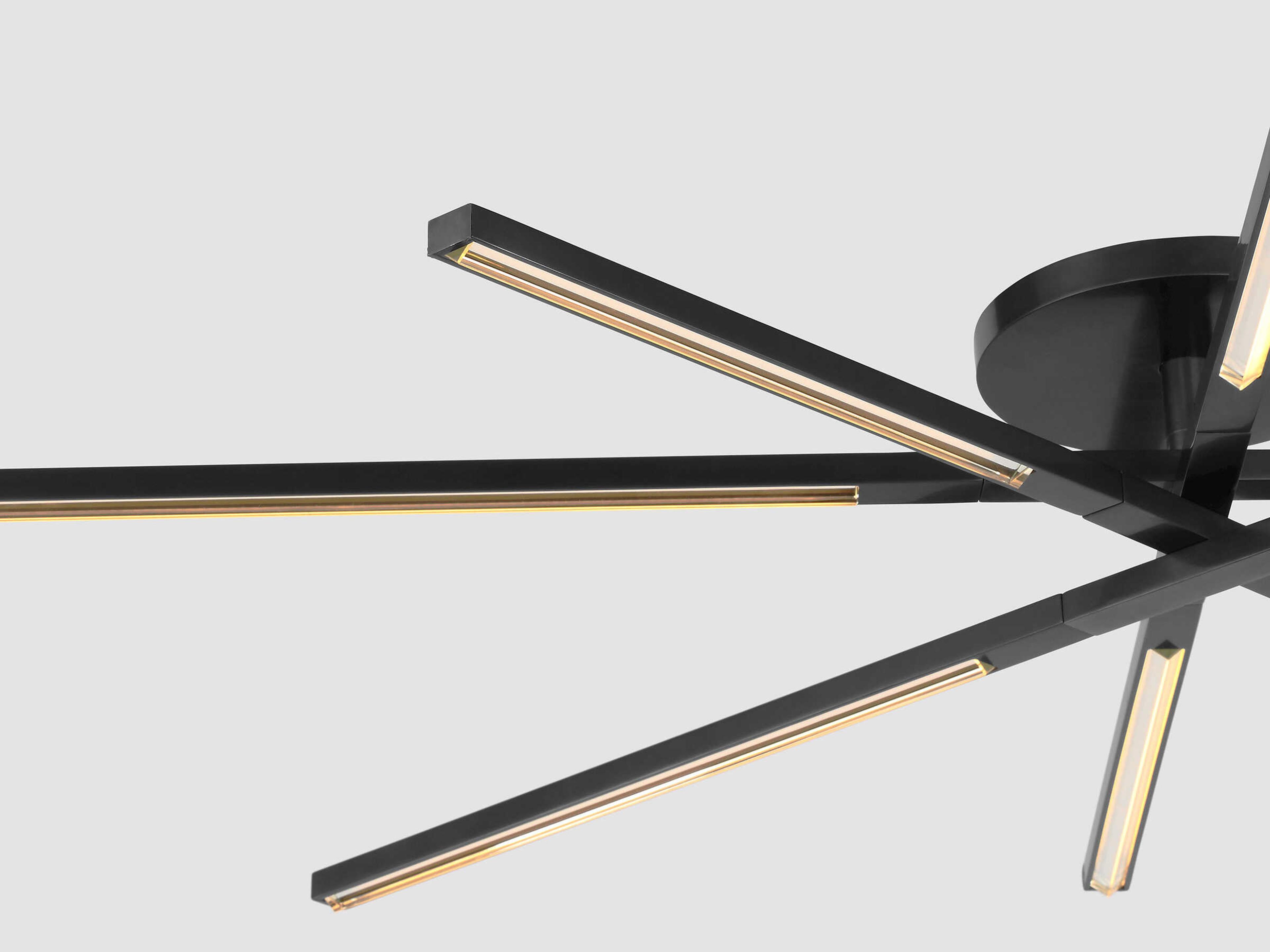 Visual Comfort Modern Cityscape 8-Light Bronze Geometric Linear Flush Mount