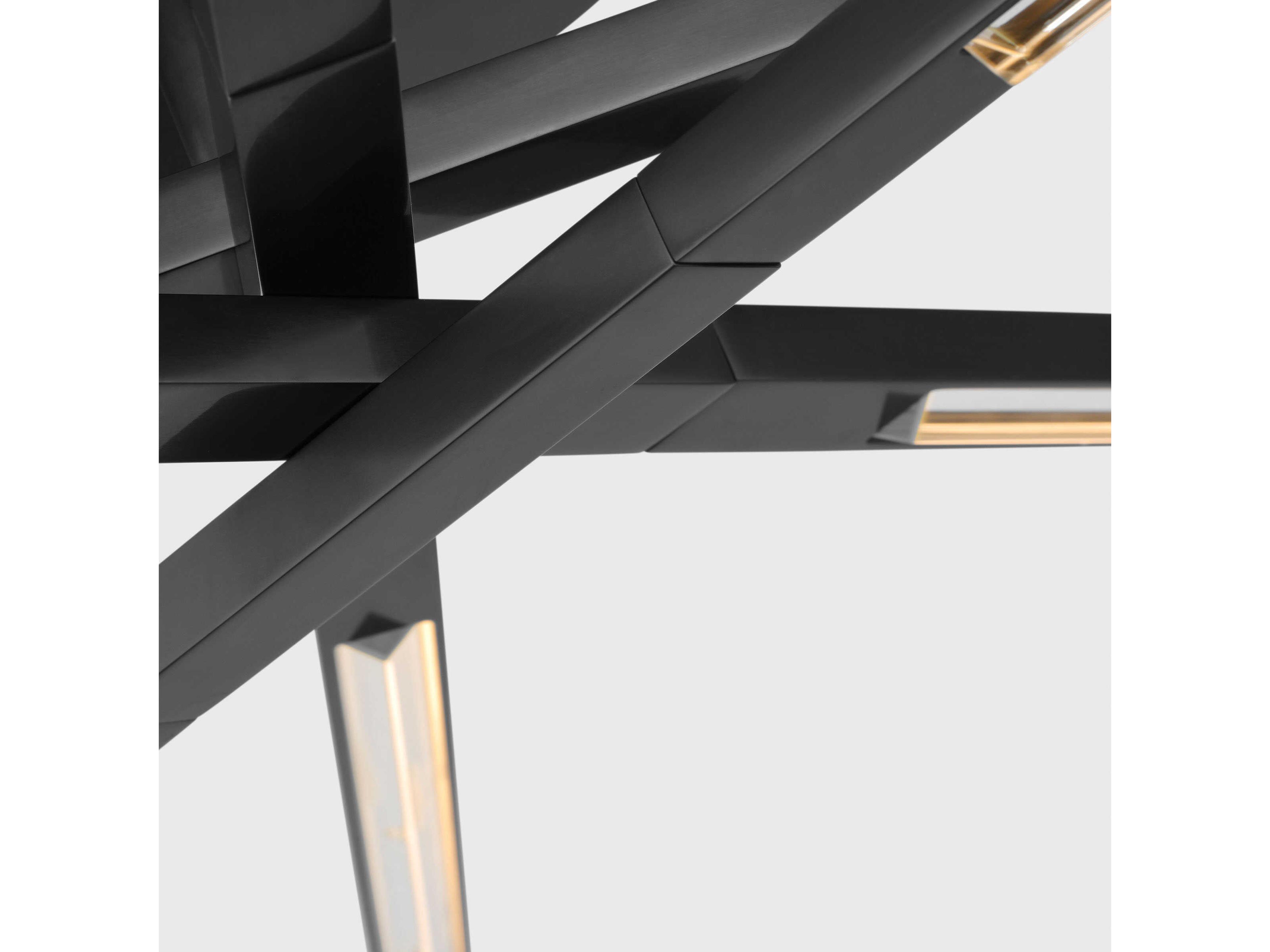 Visual Comfort Modern Cityscape 8-Light Bronze Geometric Linear Flush Mount