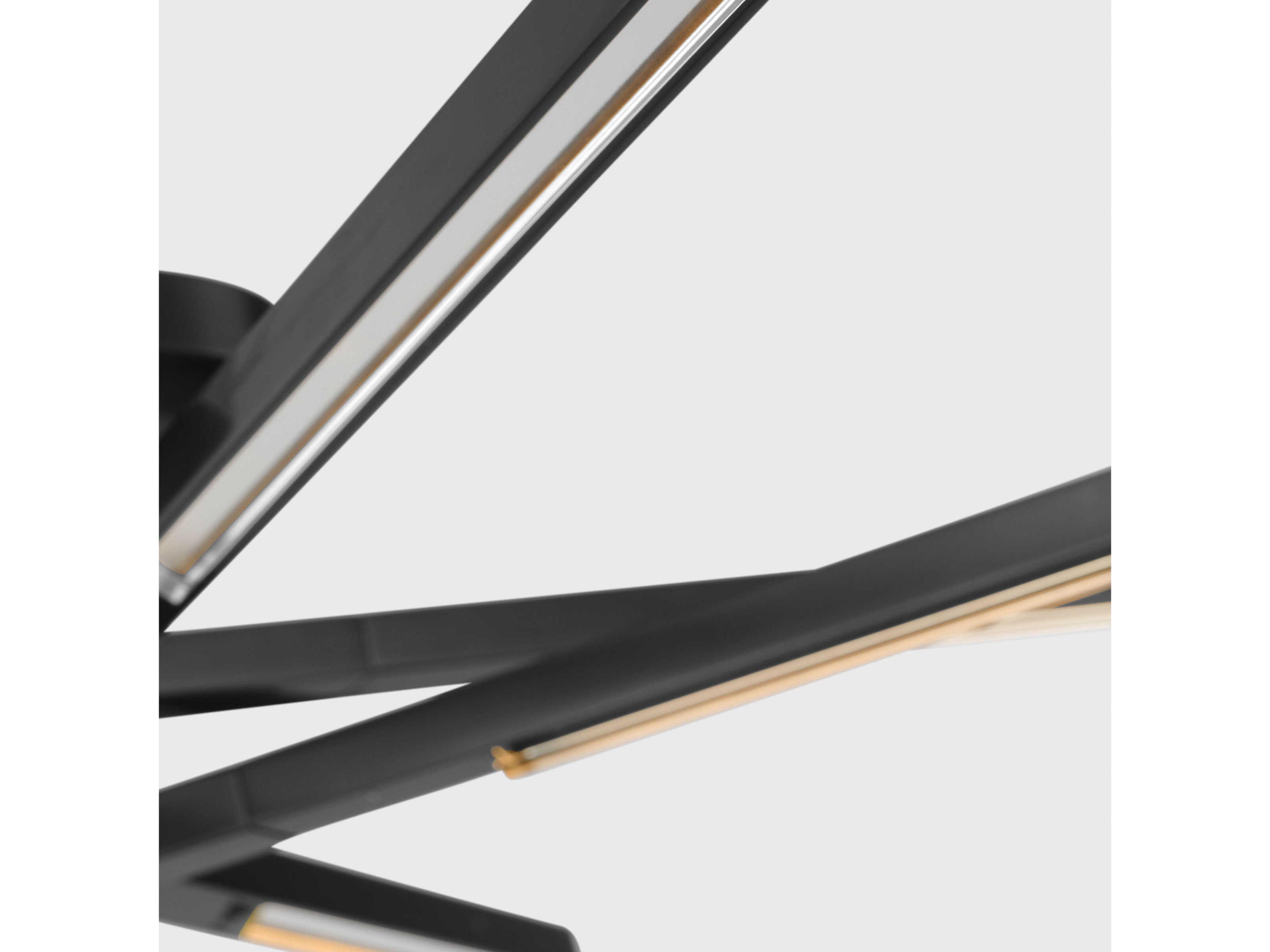 Visual Comfort Modern Cityscape 8-Light Bronze Geometric Linear Flush Mount