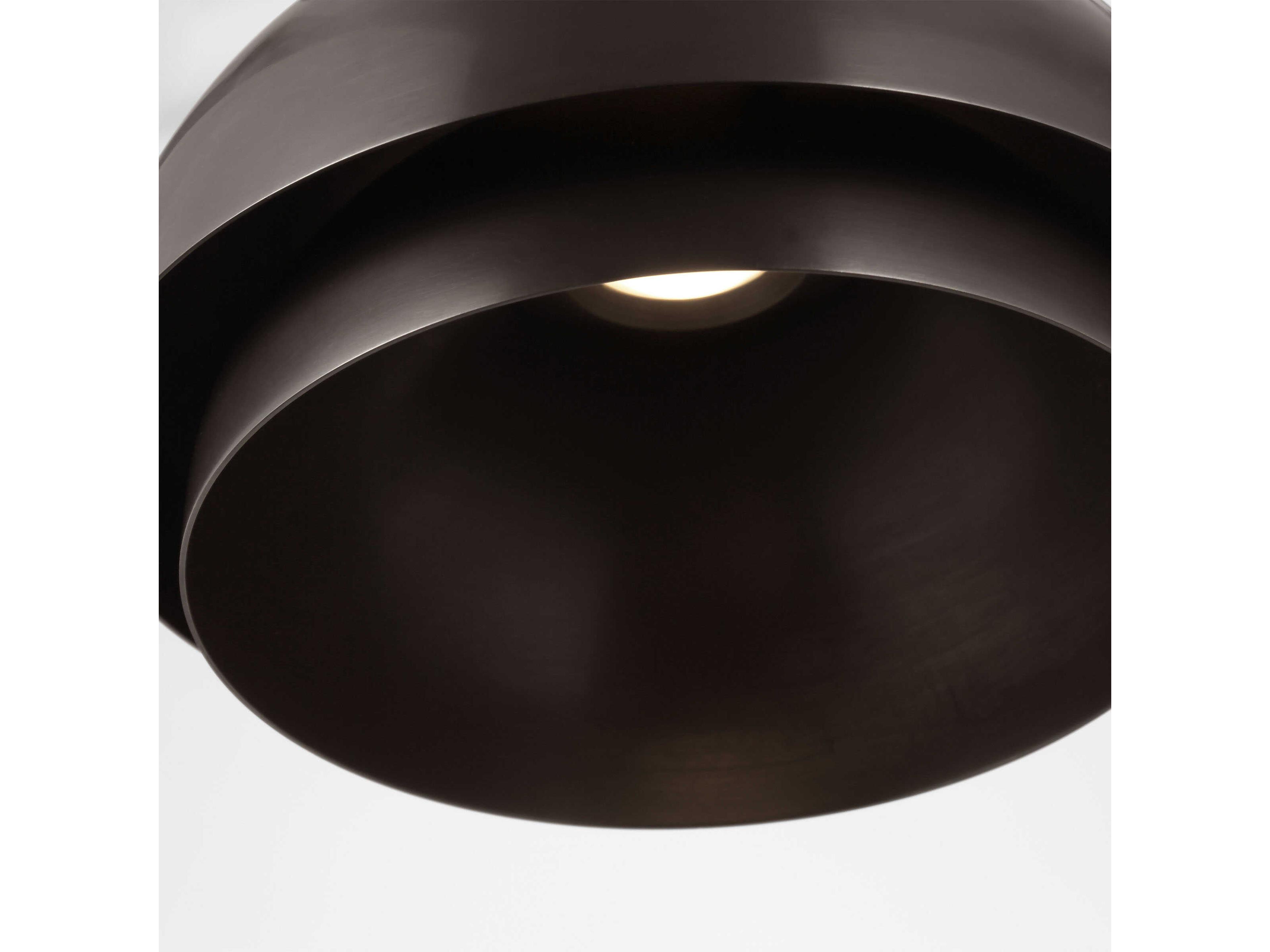 Visual Comfort Modern Shanti 2-Light Dark Bronze Dome Linear Island Pendant