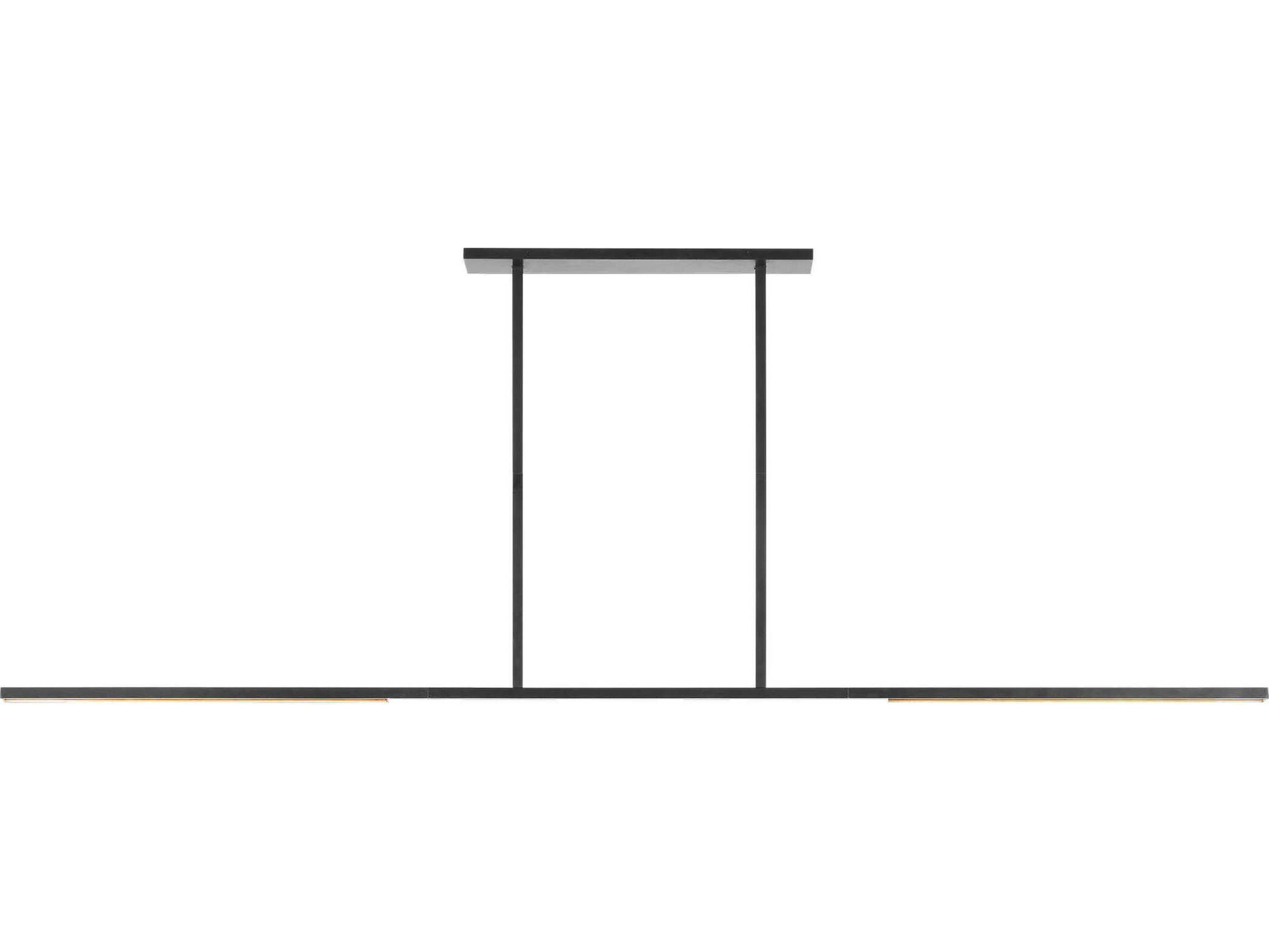 Visual Comfort Modern Cityscape 2-Light Bronze Linear Island Pendant