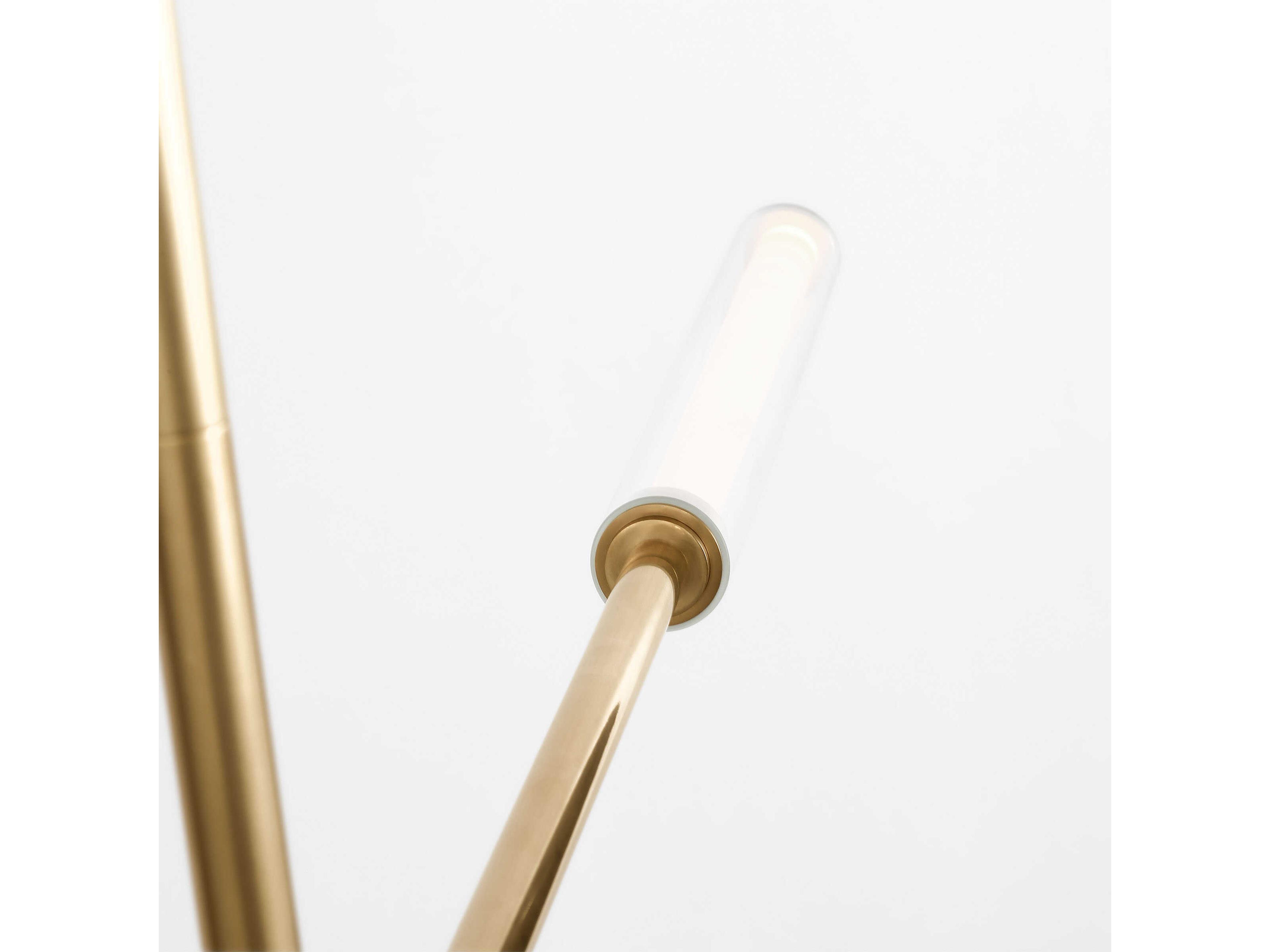 Visual Comfort Modern Poza 2-Light Brass Linear Island Pendant