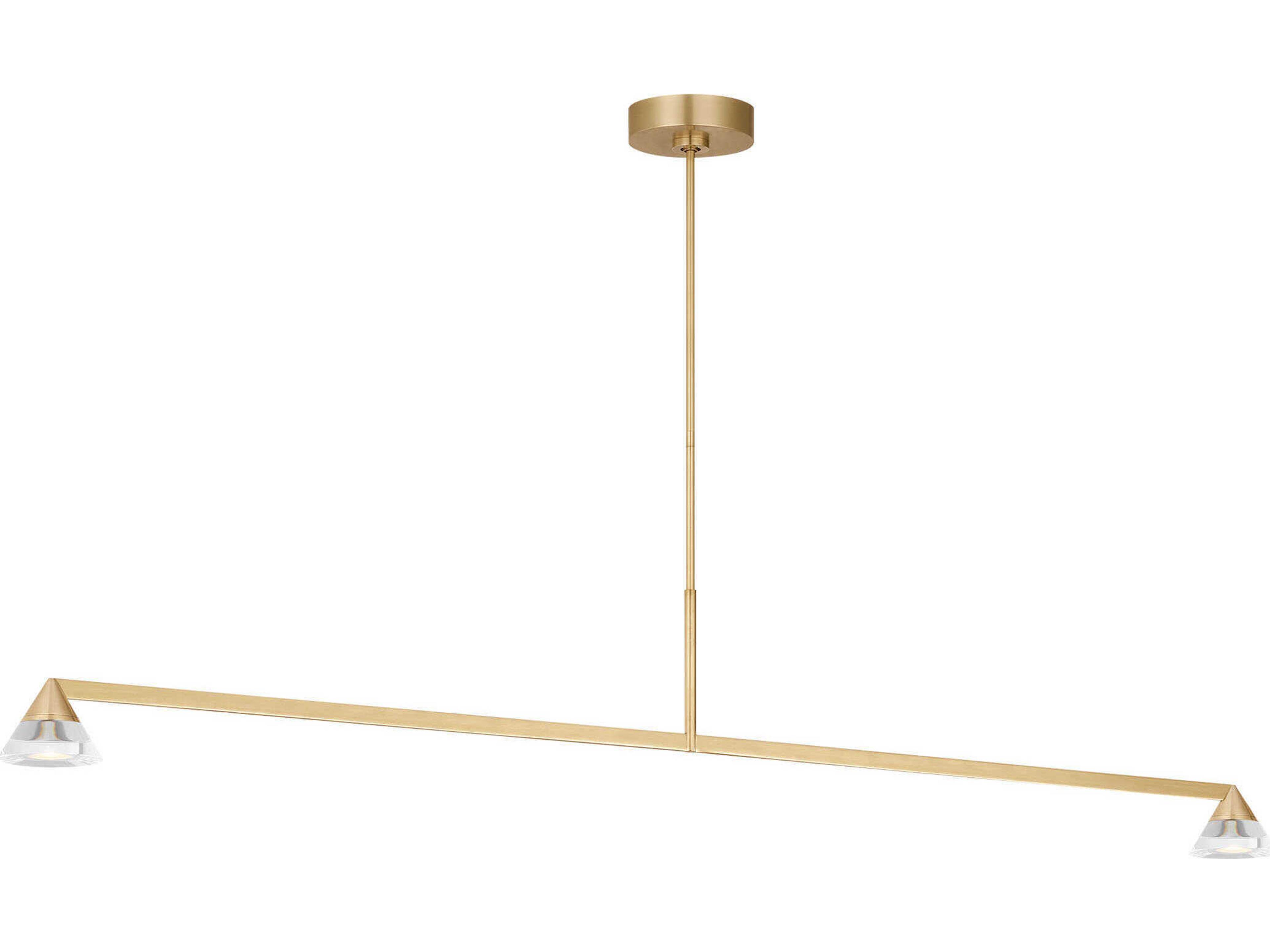 Midrand 2-Light Brass Linear Island Pendant