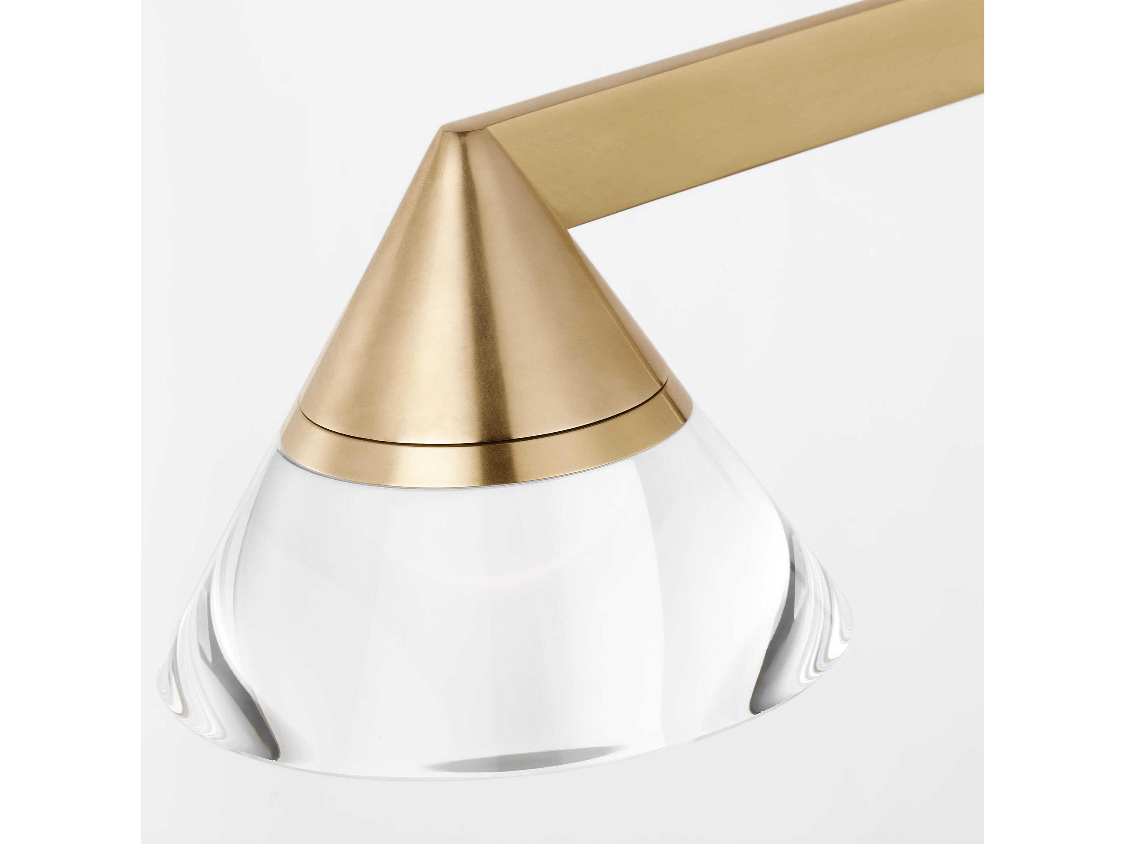 Visual Comfort Modern Midrand 2-Light Brass Linear Island Pendant