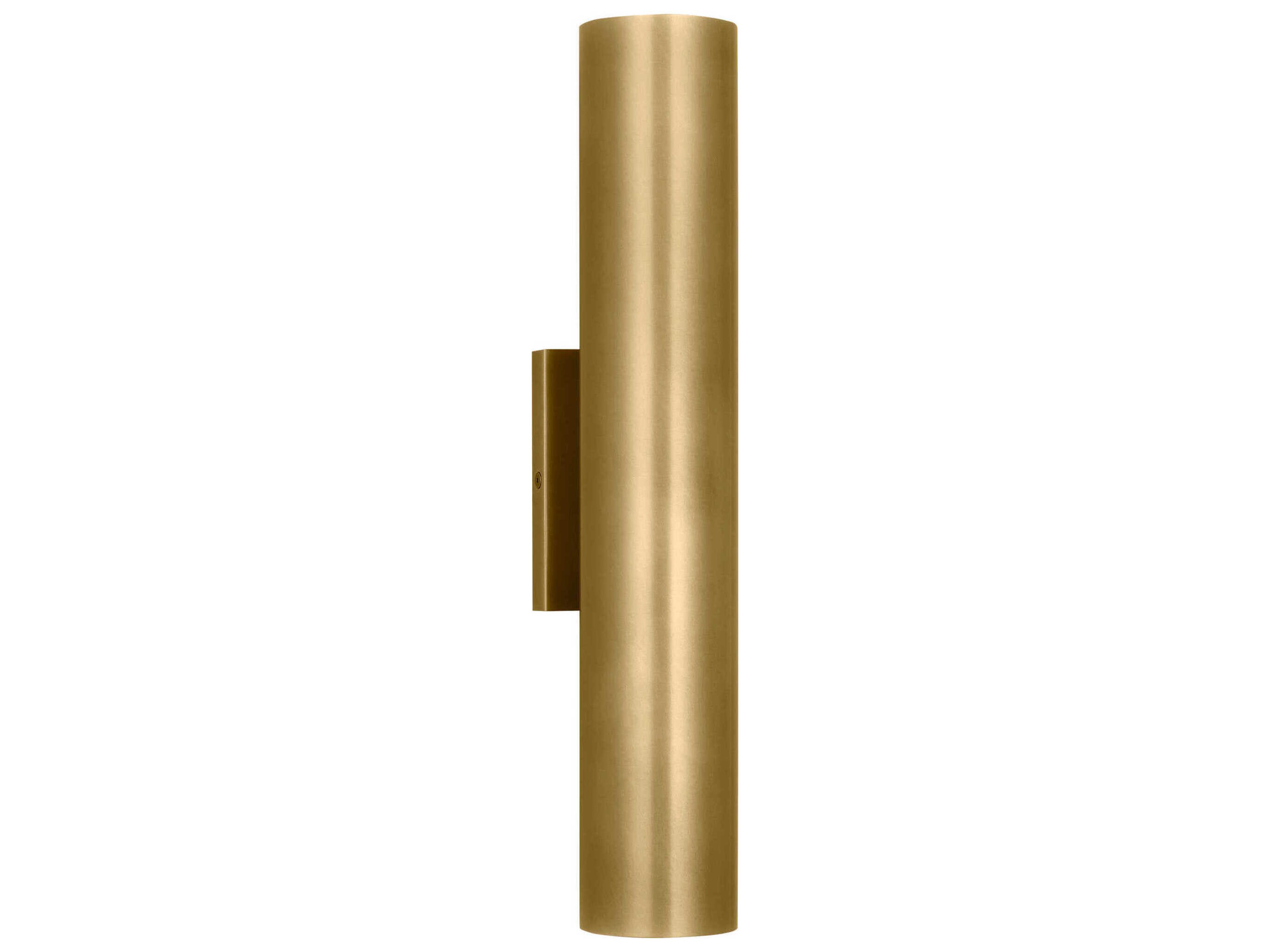 Pressa LED Outdoor Wall Sconce in Natural Brass