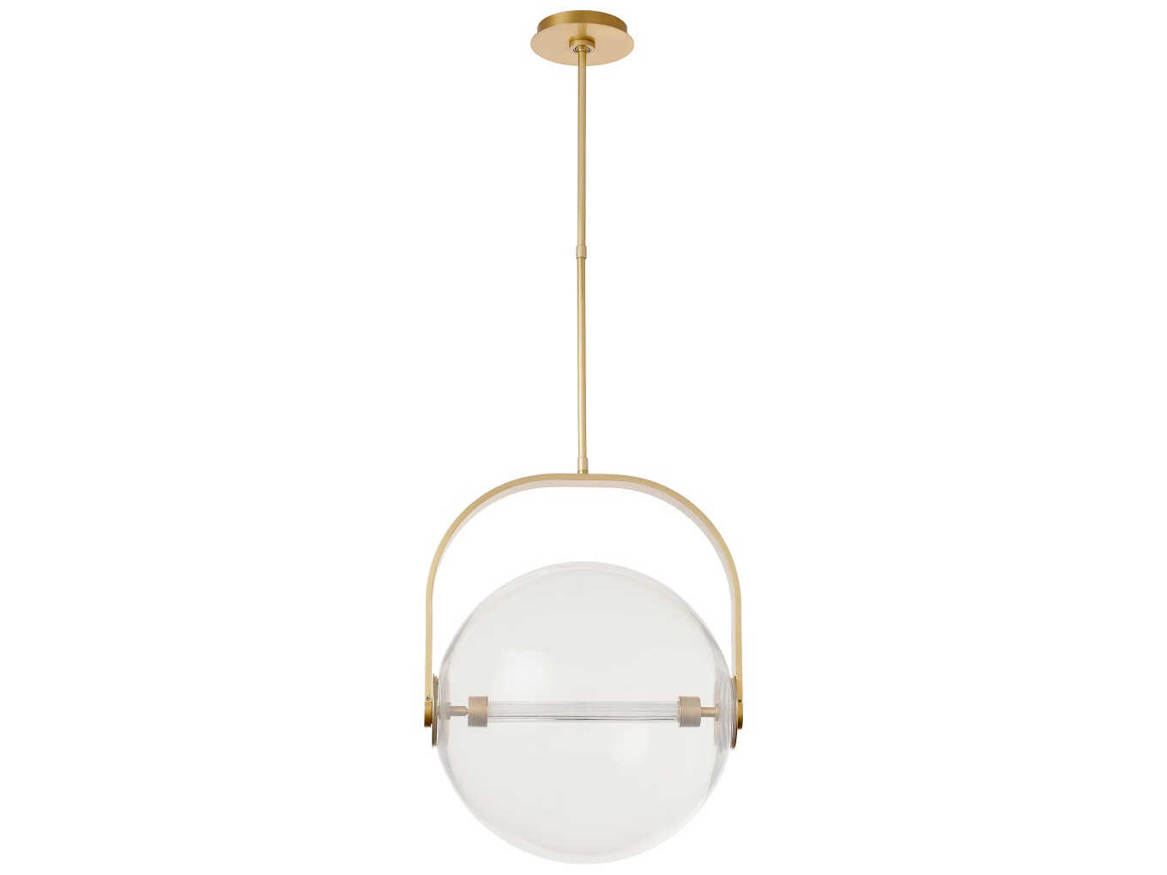 Visual Comfort Modern Fues 1-Light Natural Brass Globe Pendant