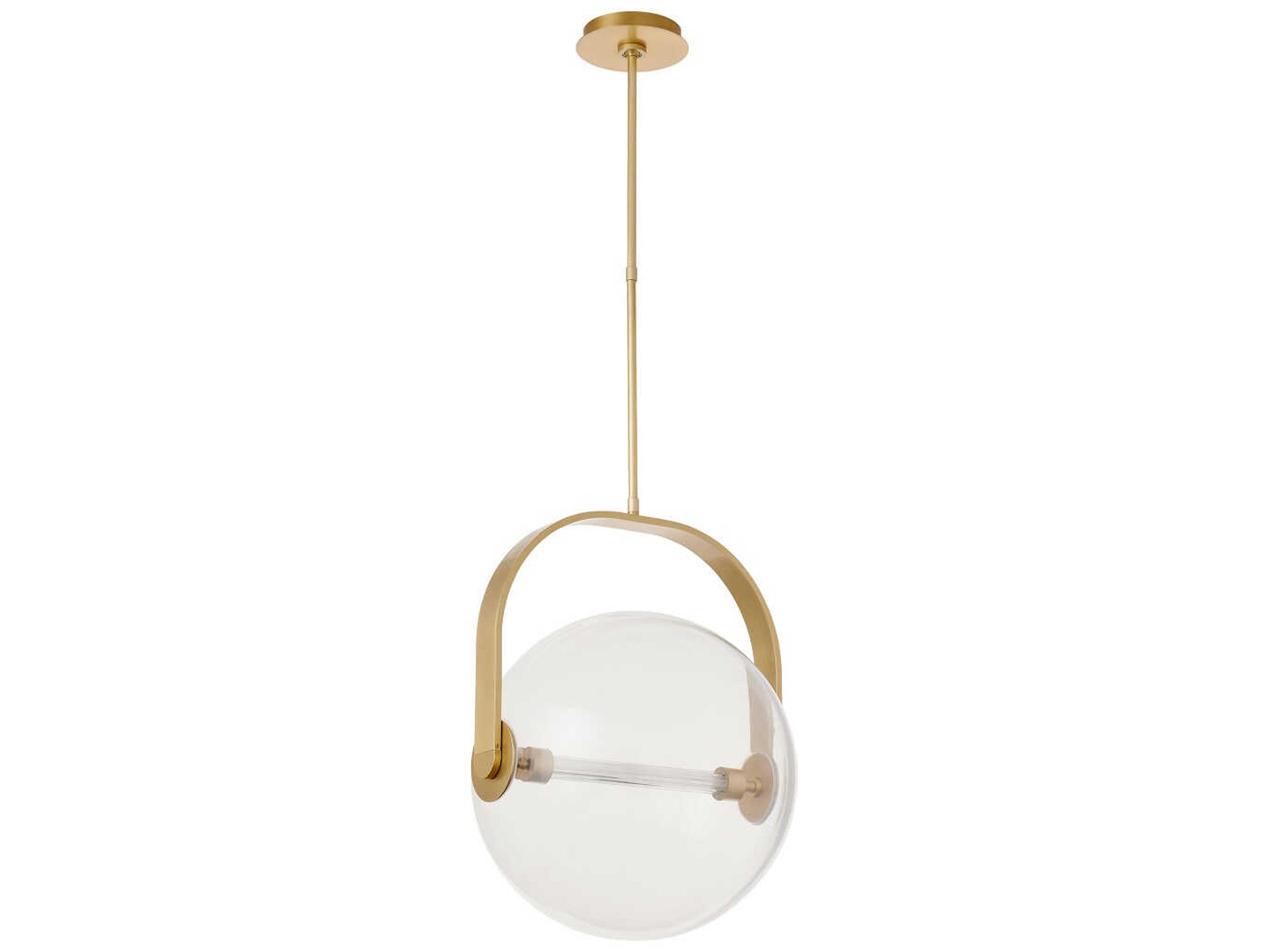 Visual Comfort Modern Fues 1-Light Natural Brass Globe Pendant