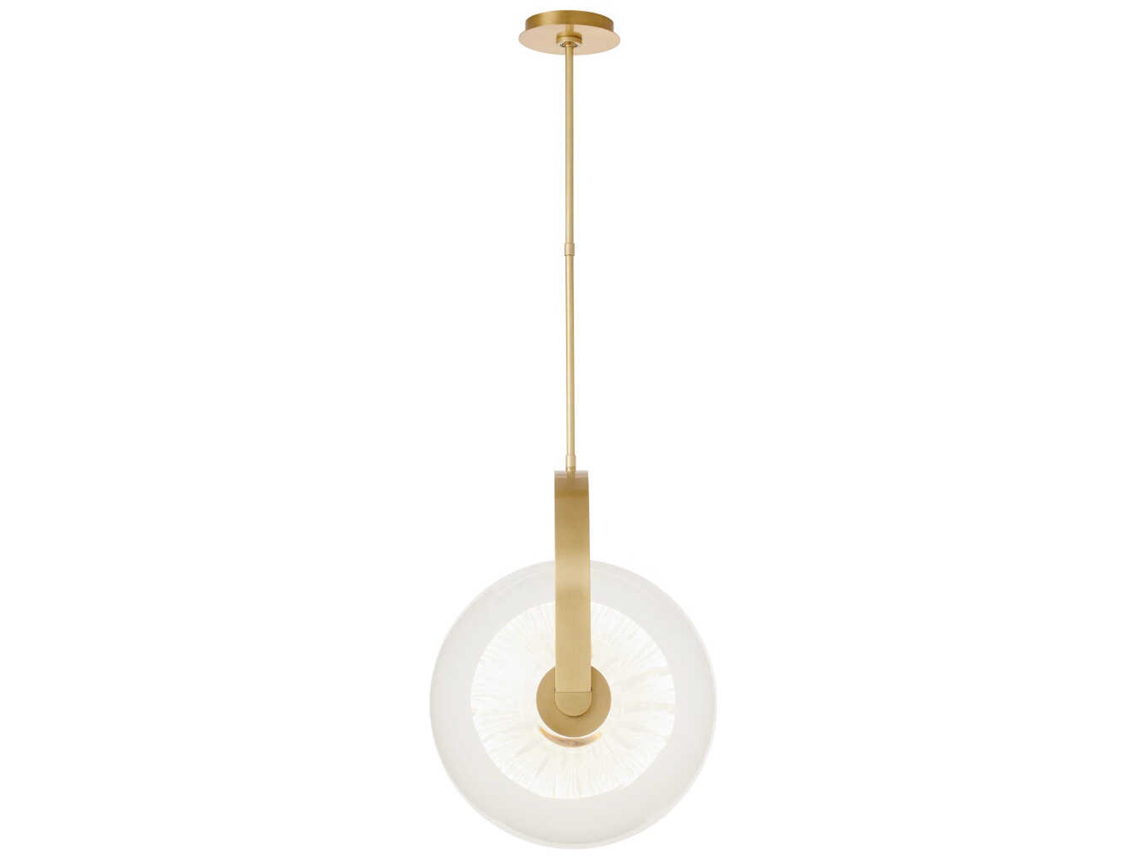 Visual Comfort Modern Fues 1-Light Natural Brass Globe Pendant