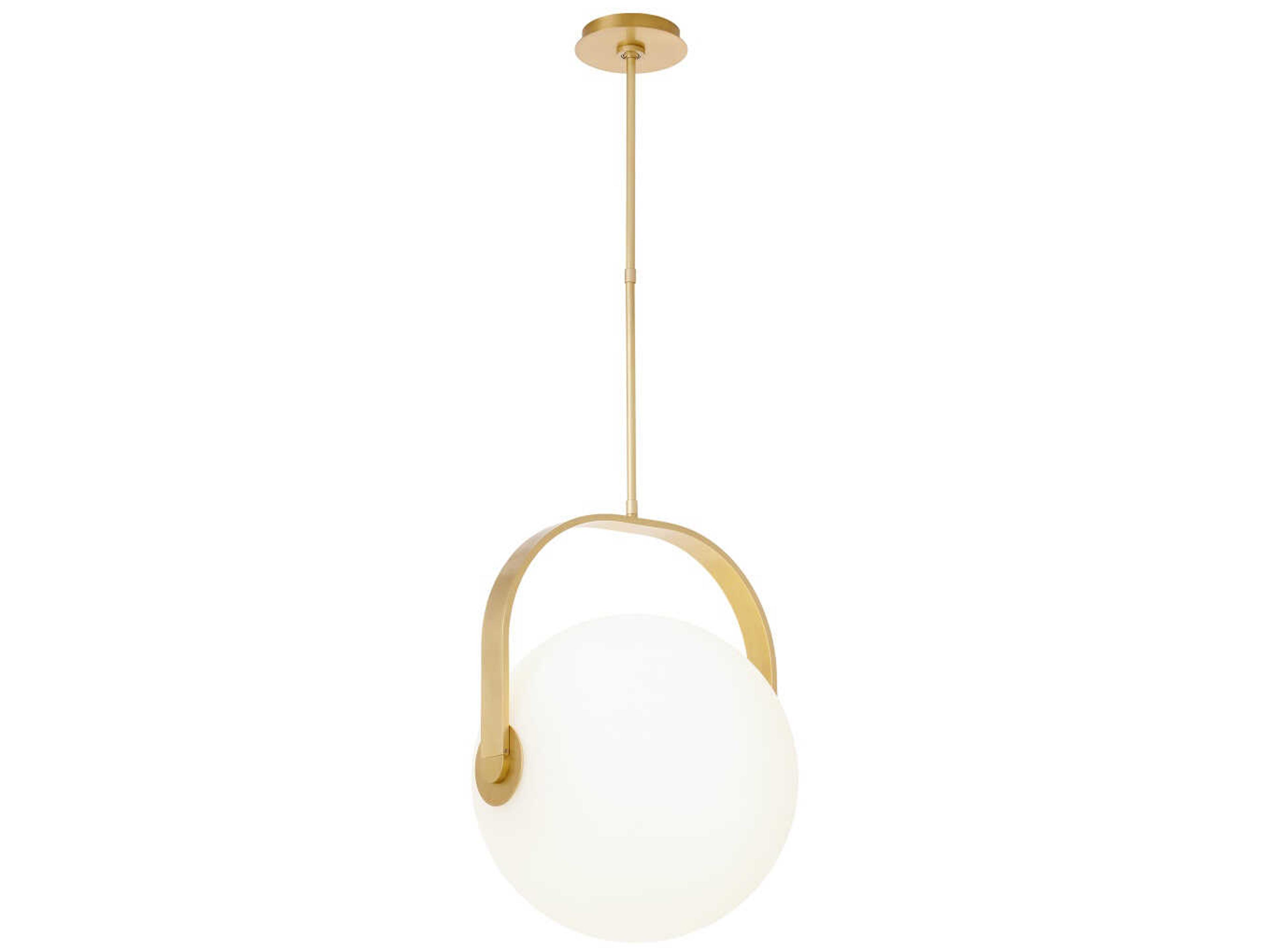 Visual Comfort Modern Fues 1-Light Natural Brass Globe Pendant