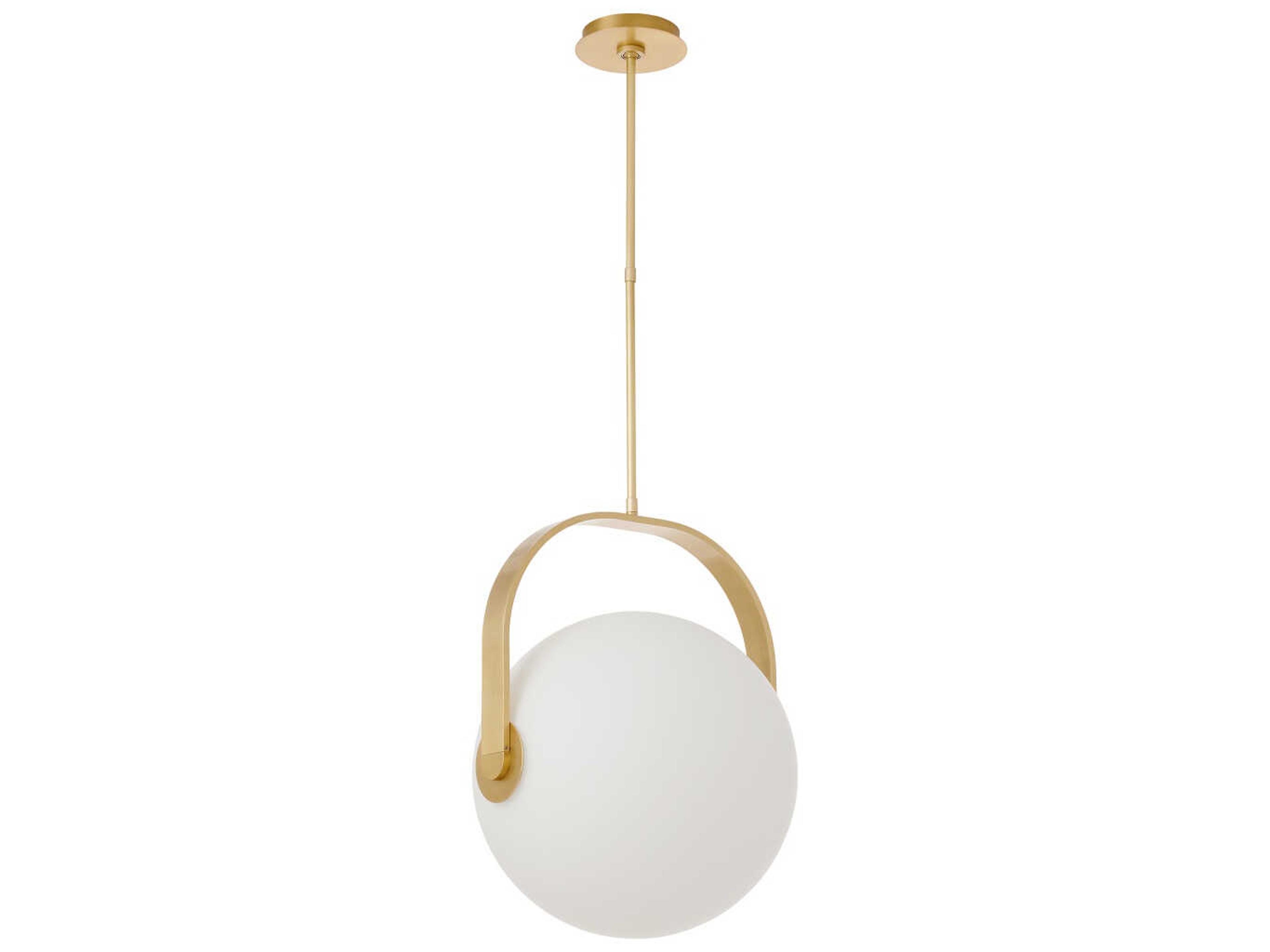 Visual Comfort Modern Fues 1-Light Natural Brass Globe Pendant