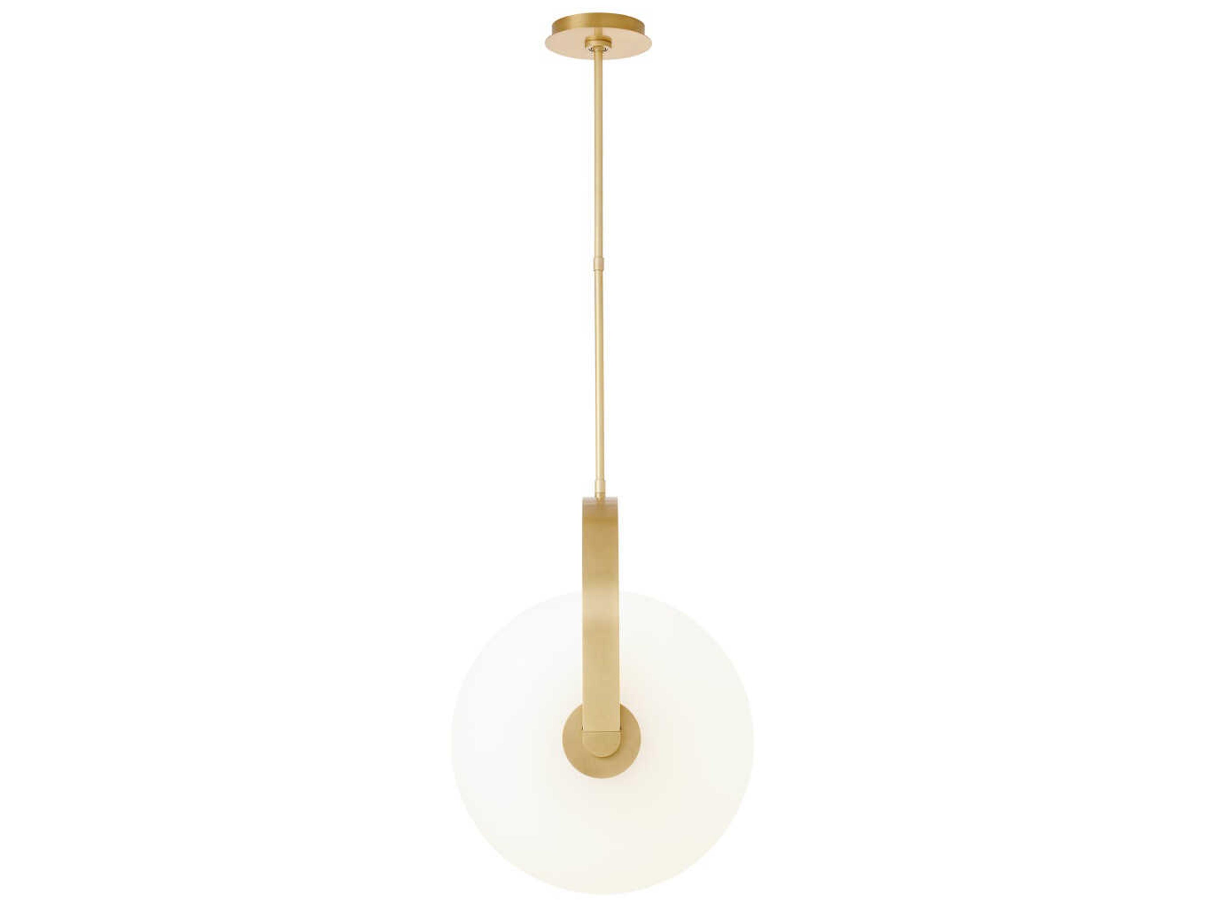 Visual Comfort Modern Fues 1-Light Natural Brass Globe Pendant