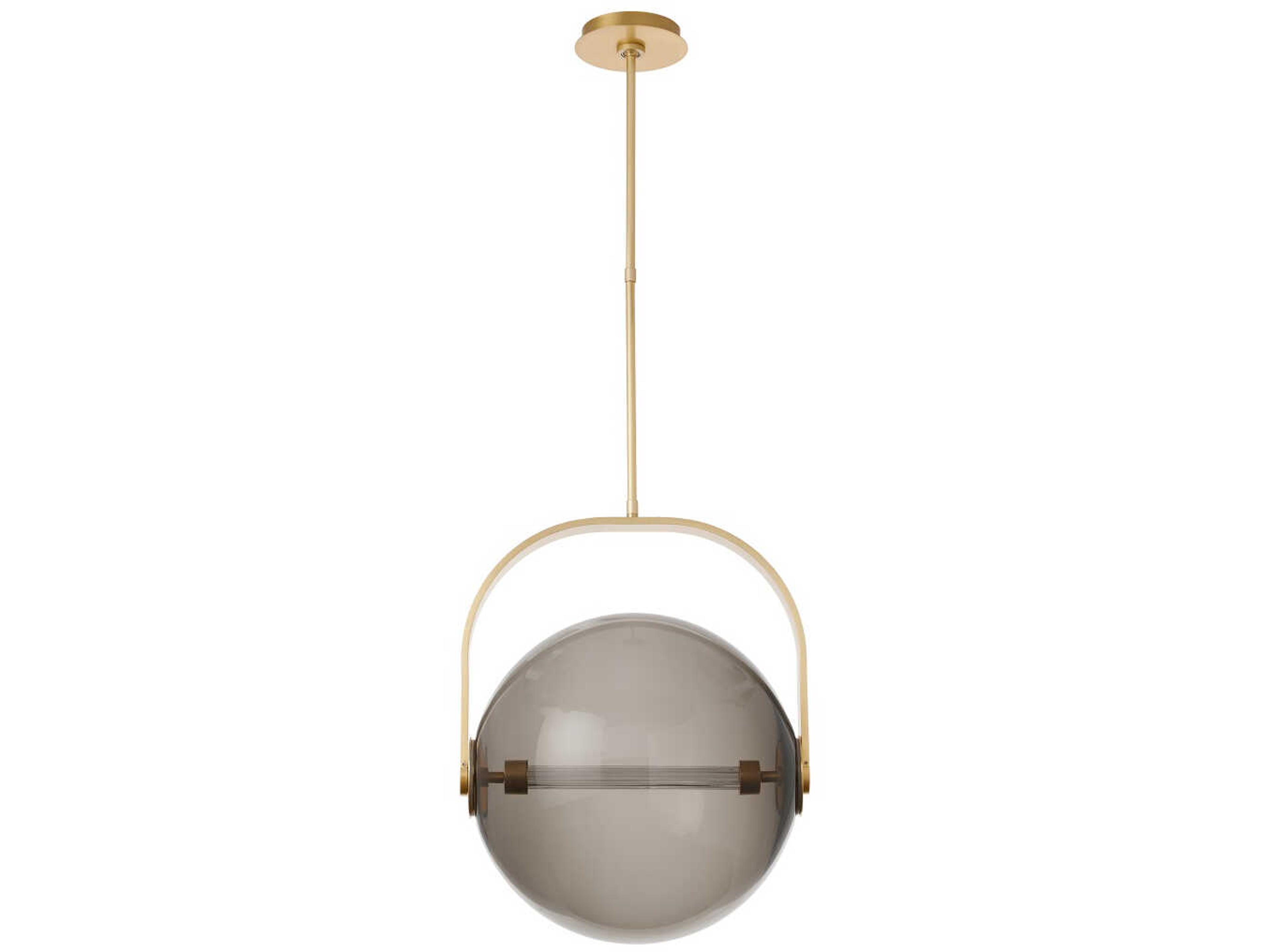Visual Comfort Modern Fues 1-Light Natural Brass Globe Pendant