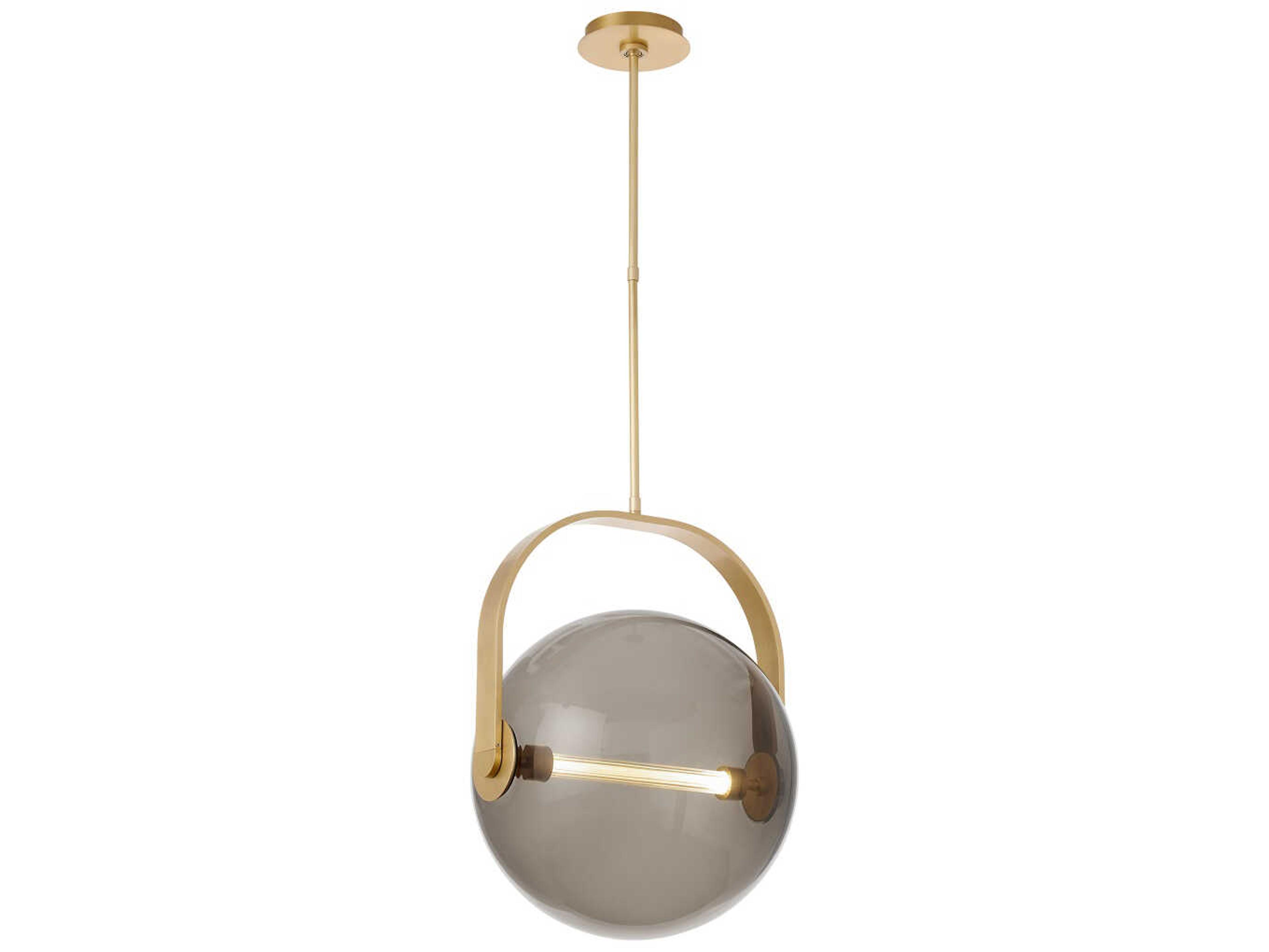 Visual Comfort Modern Fues 1-Light Natural Brass Globe Pendant