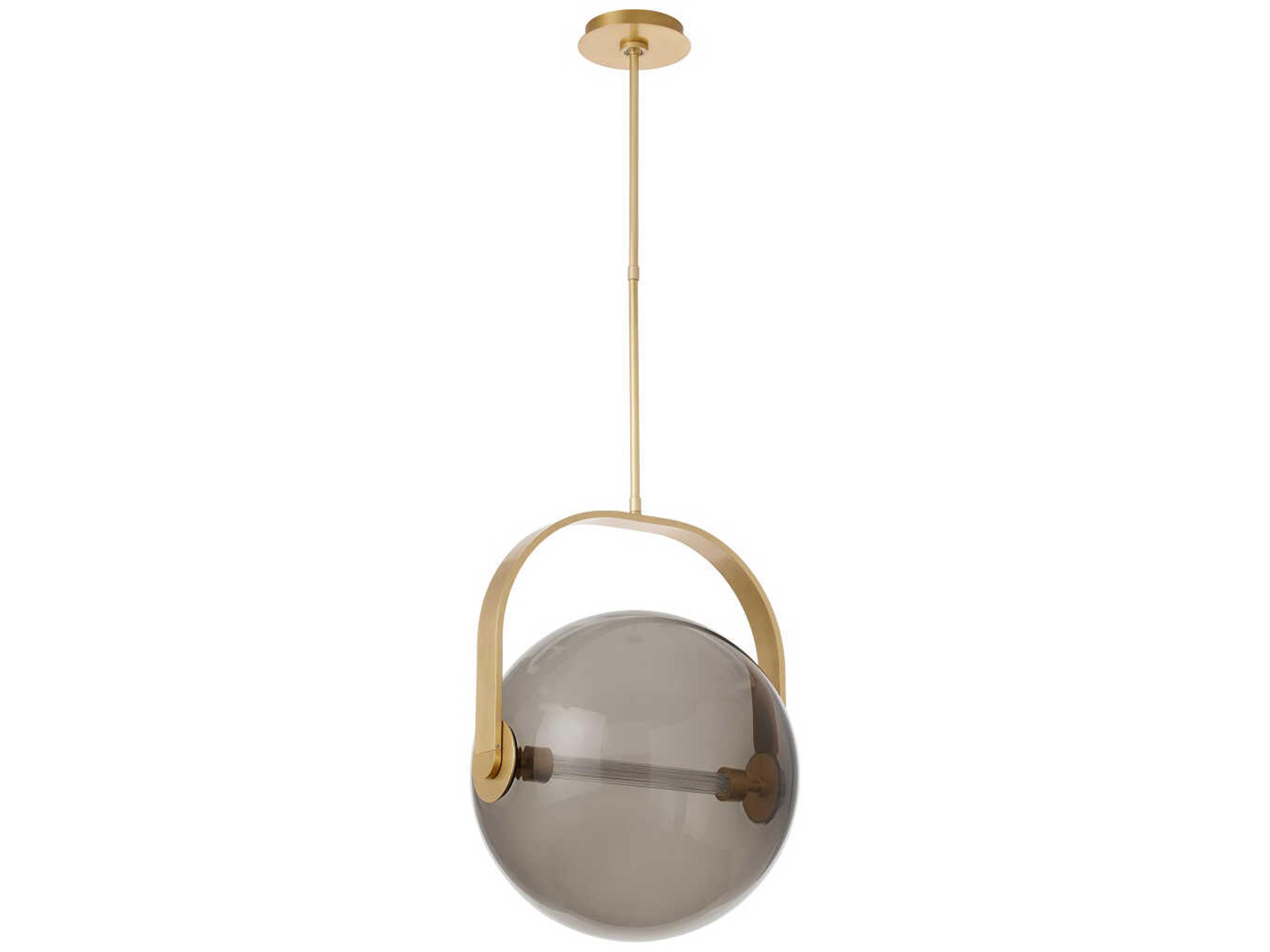 Visual Comfort Modern Fues 1-Light Natural Brass Globe Pendant